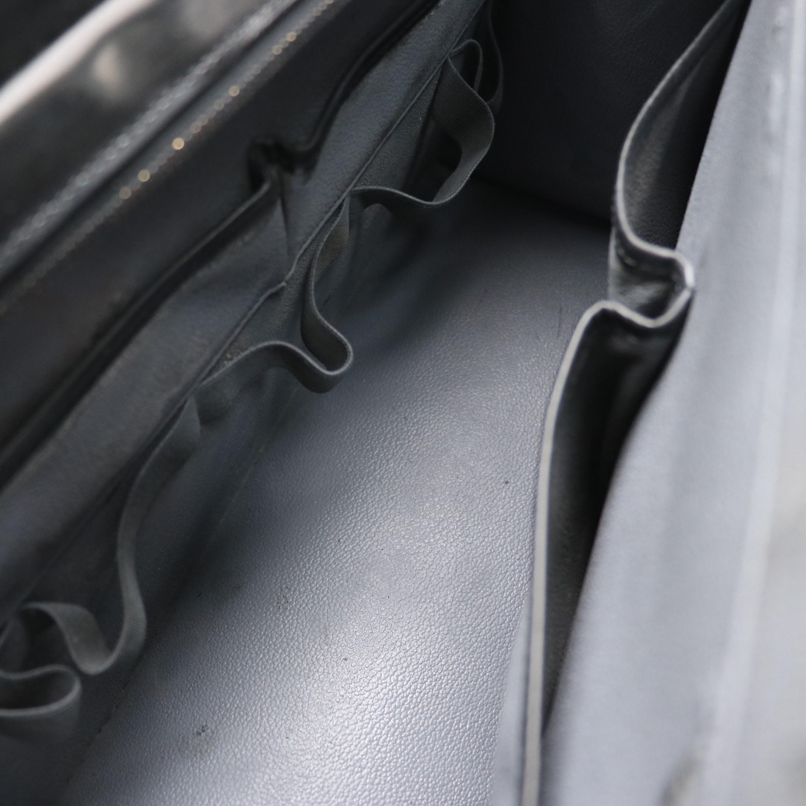 Louis Vuitton Riviera Handbag in Black Epi and Smooth Leather