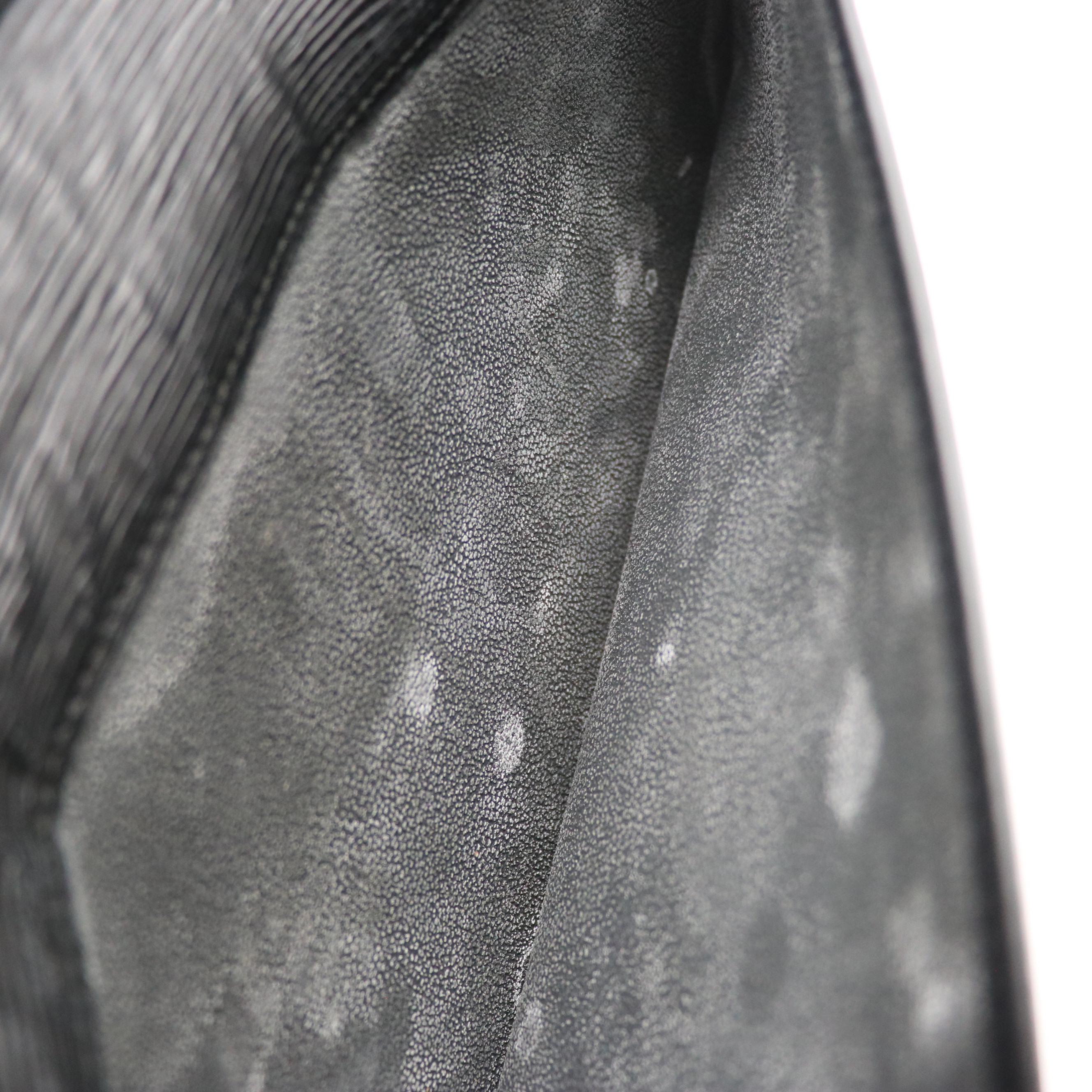 Louis Vuitton Riviera Handbag in Black Epi and Smooth Leather