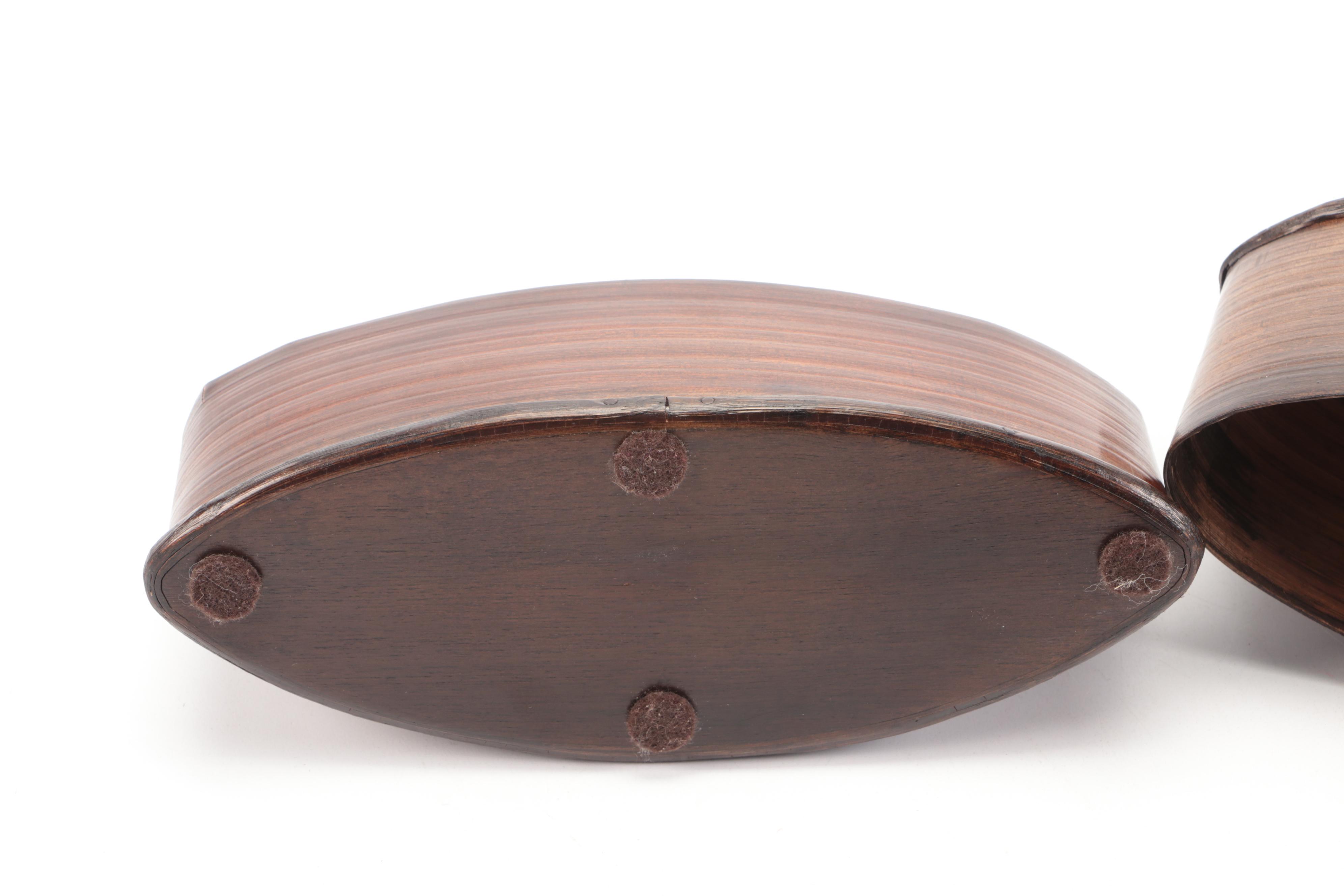 Polished Burl Wooden Bowls with Decorative Box