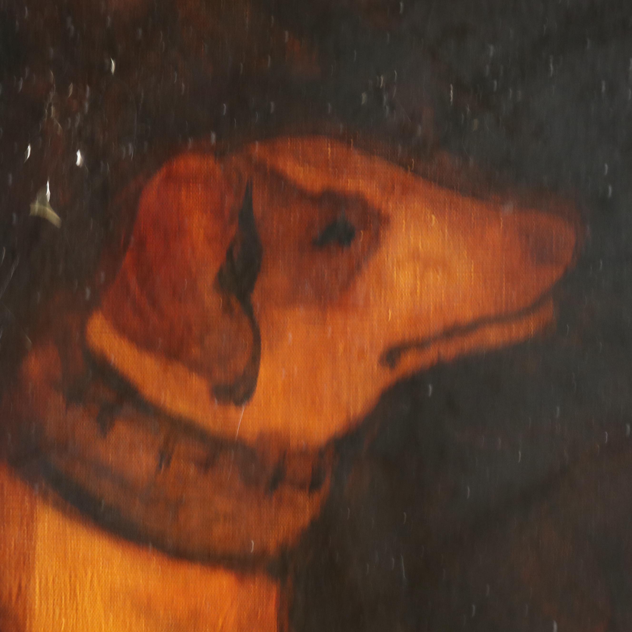 Mixed Media Composition "18th Century English Painting of Dogs No. 1," 1969