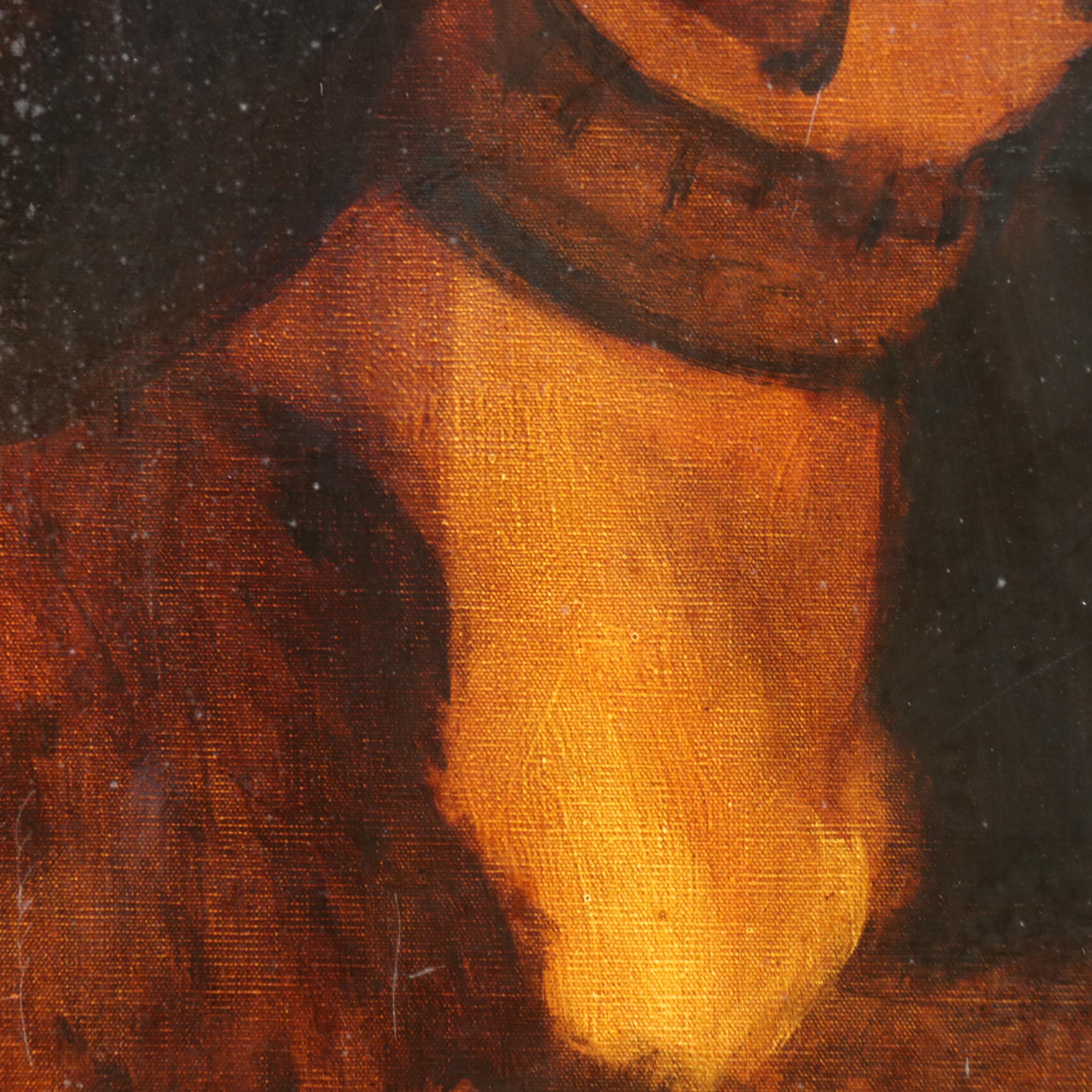 Mixed Media Composition "18th Century English Painting of Dogs No. 1," 1969