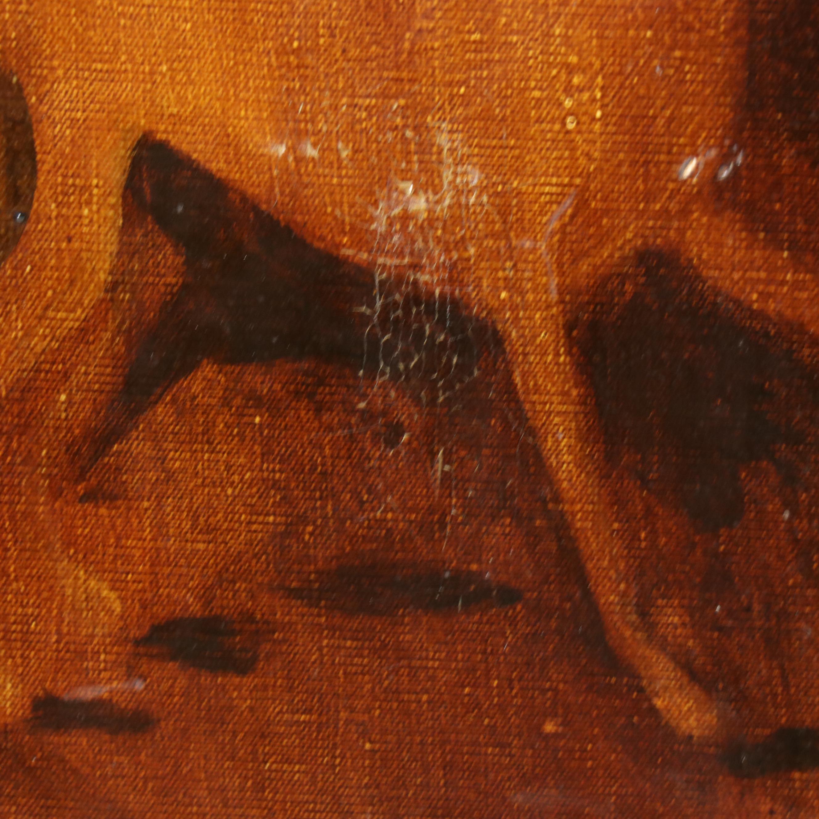 Mixed Media Composition "18th Century English Painting of Dogs No. 1," 1969