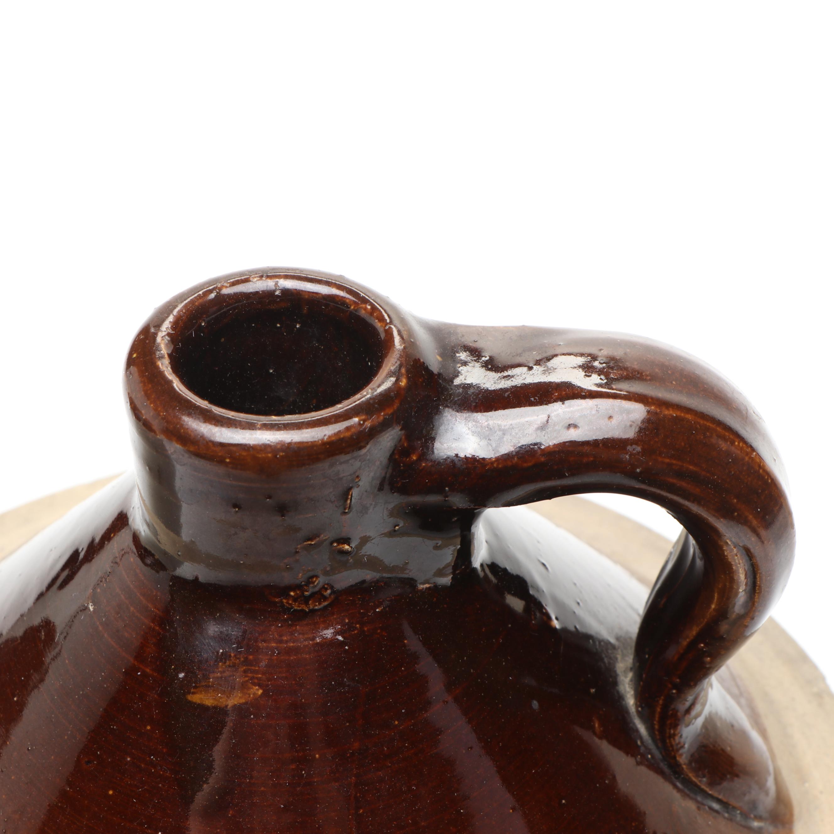 American Salt Glazed Two-Gallon Jug with Other Dip Glaze Jugs