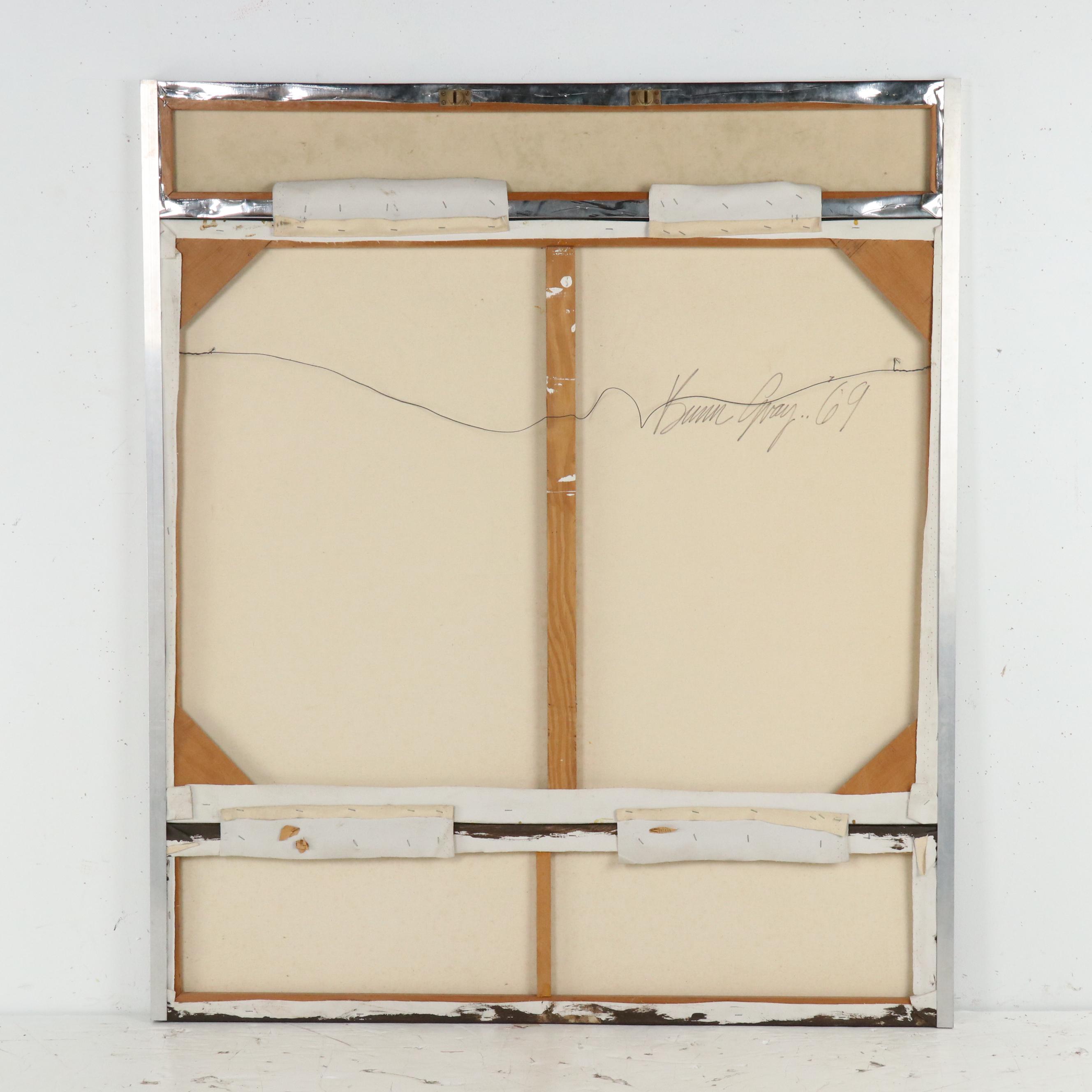 Mixed Media Composition "18th Century English Painting of Dogs No. 1," 1969