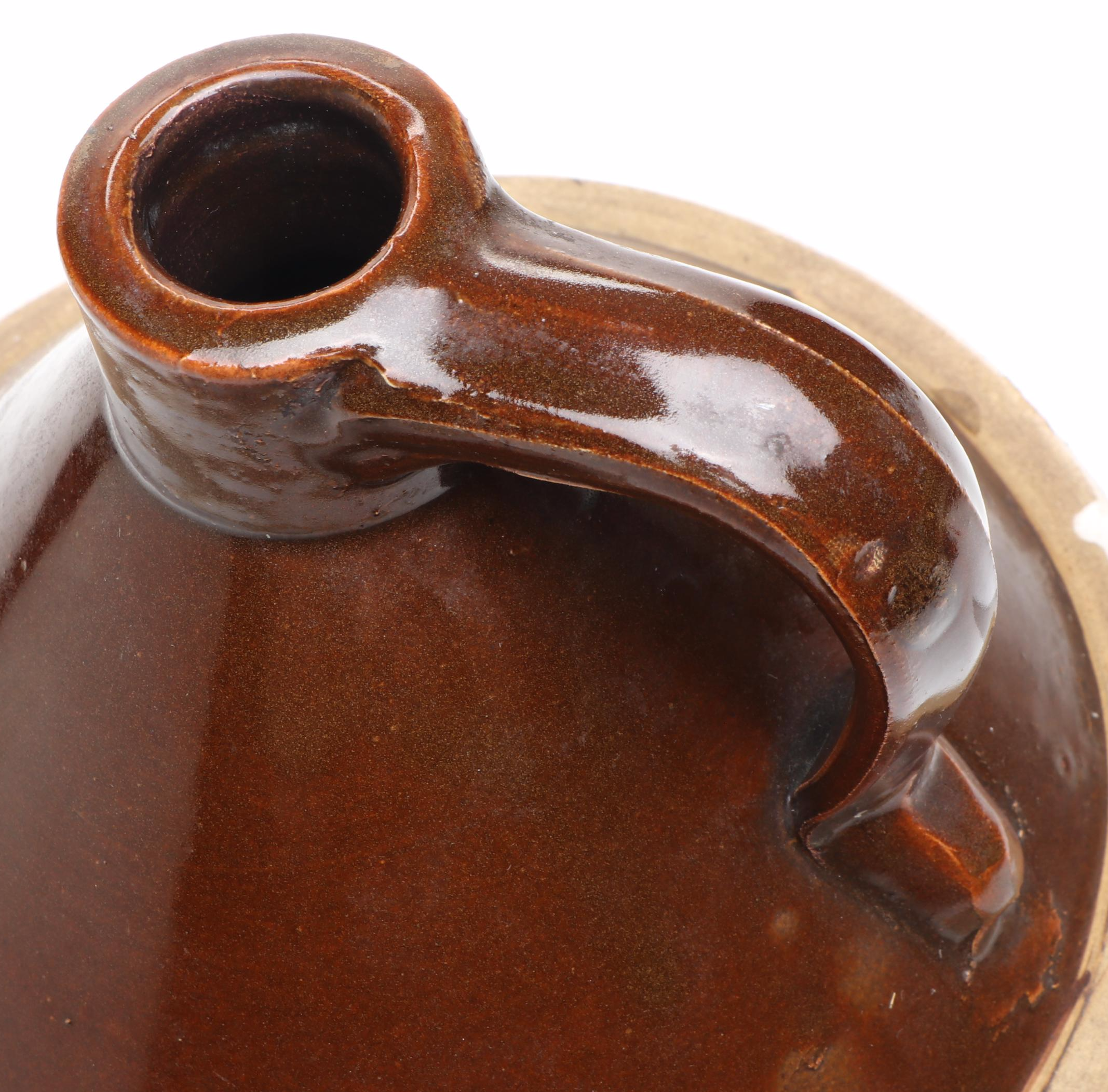 American Salt Glazed Two-Gallon Jug with Other Dip Glaze Jugs