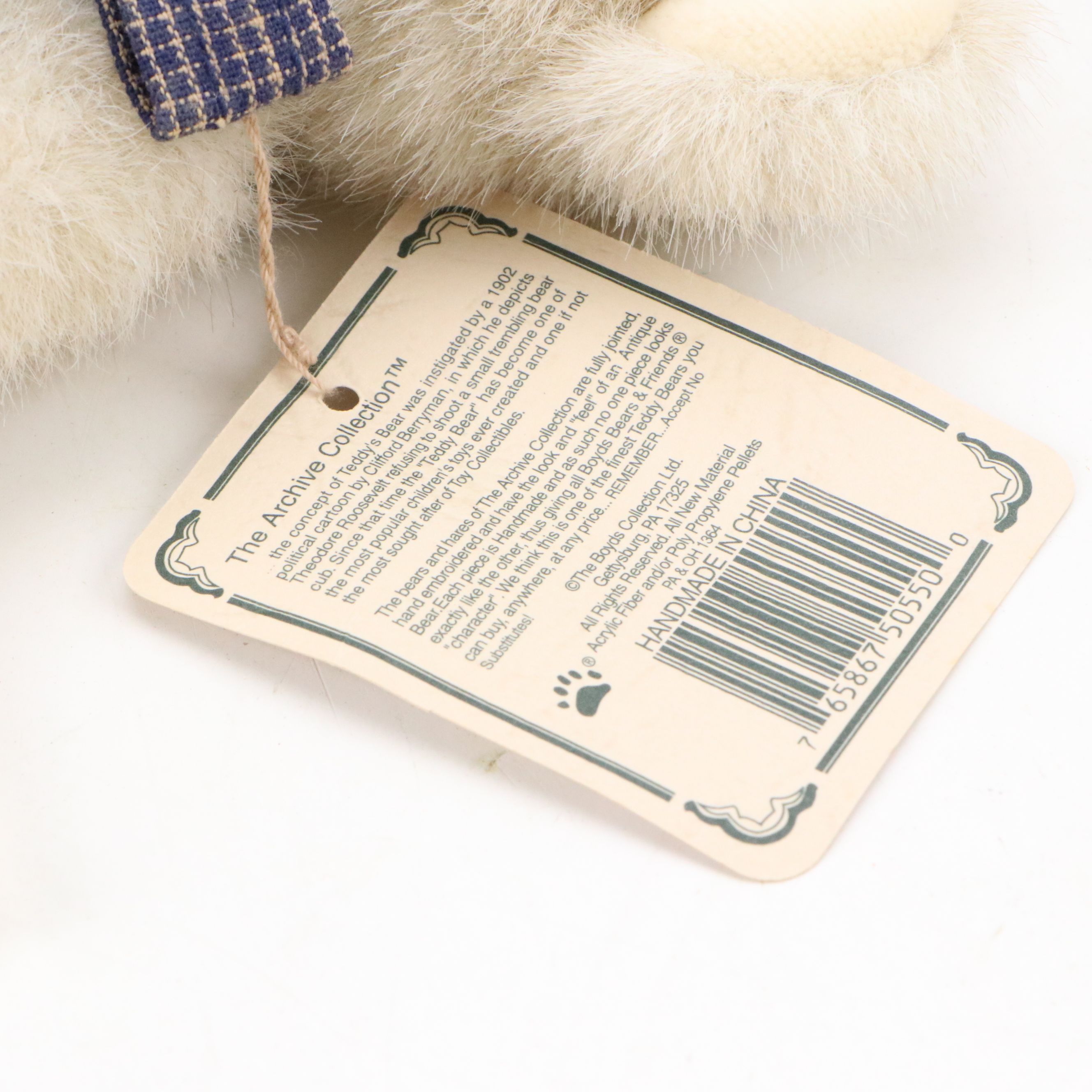 Boyds Bears "Romano B. Grated" Stuffed Animal, 1999