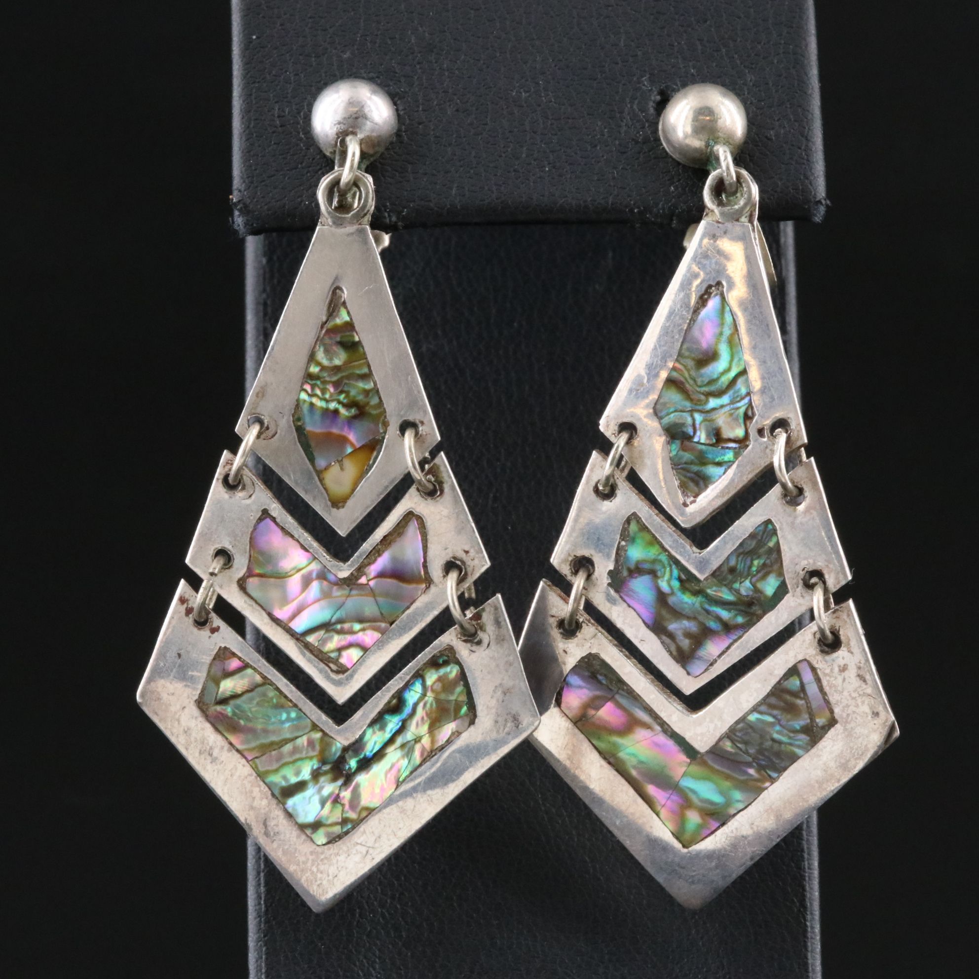Sterling Abalone Earrings