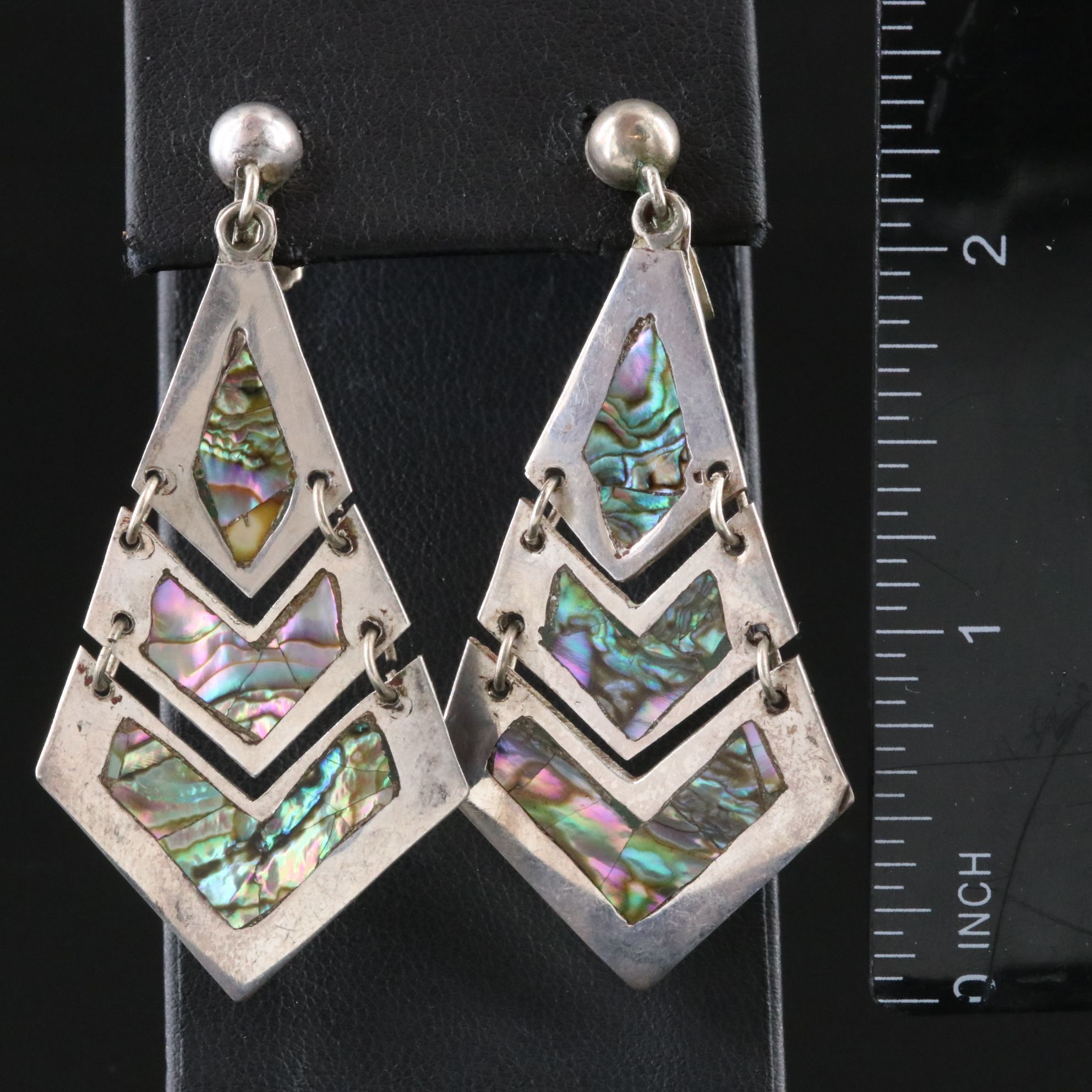 Sterling Abalone Earrings
