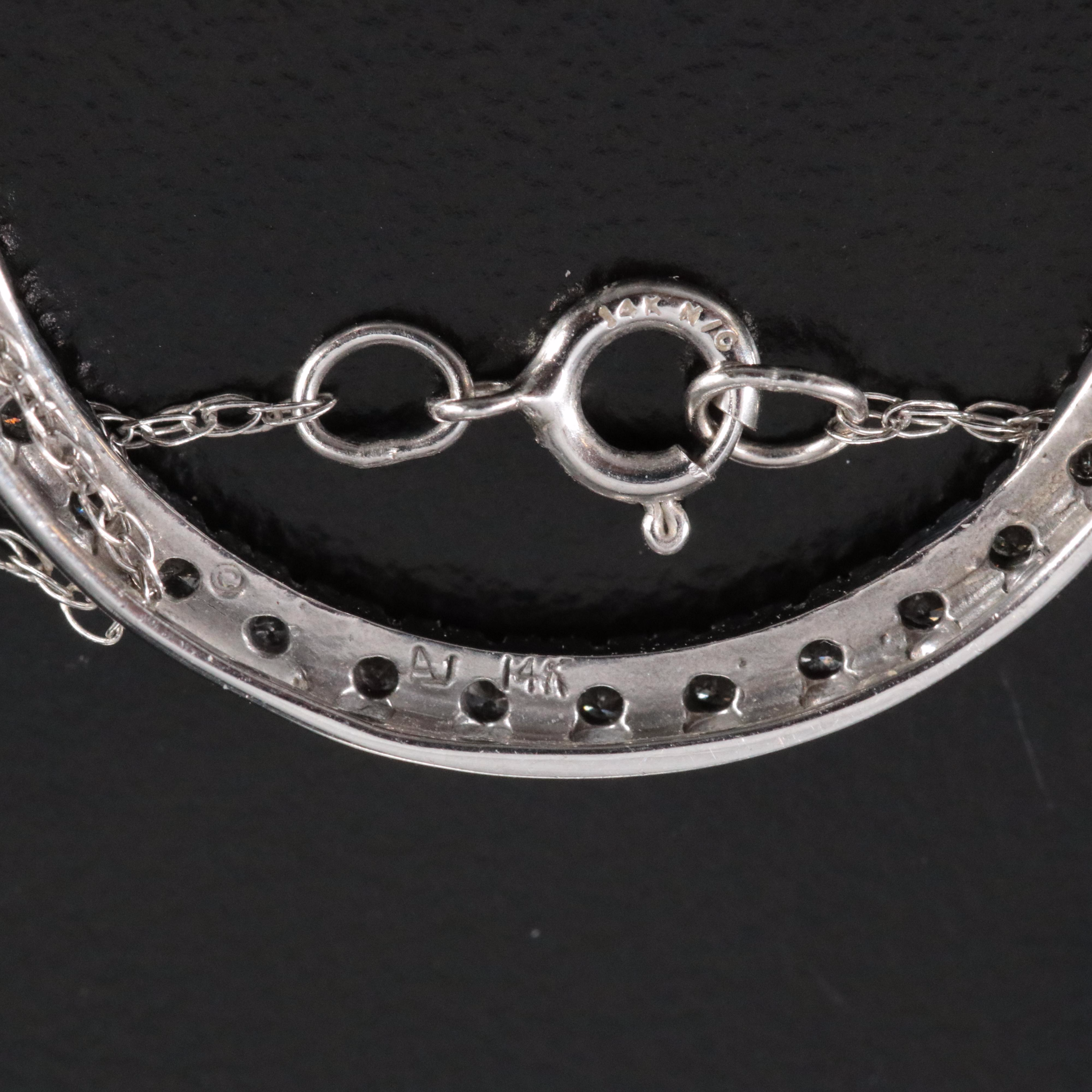 14K 0.54 CTW Diamond Circle Pendant Necklace