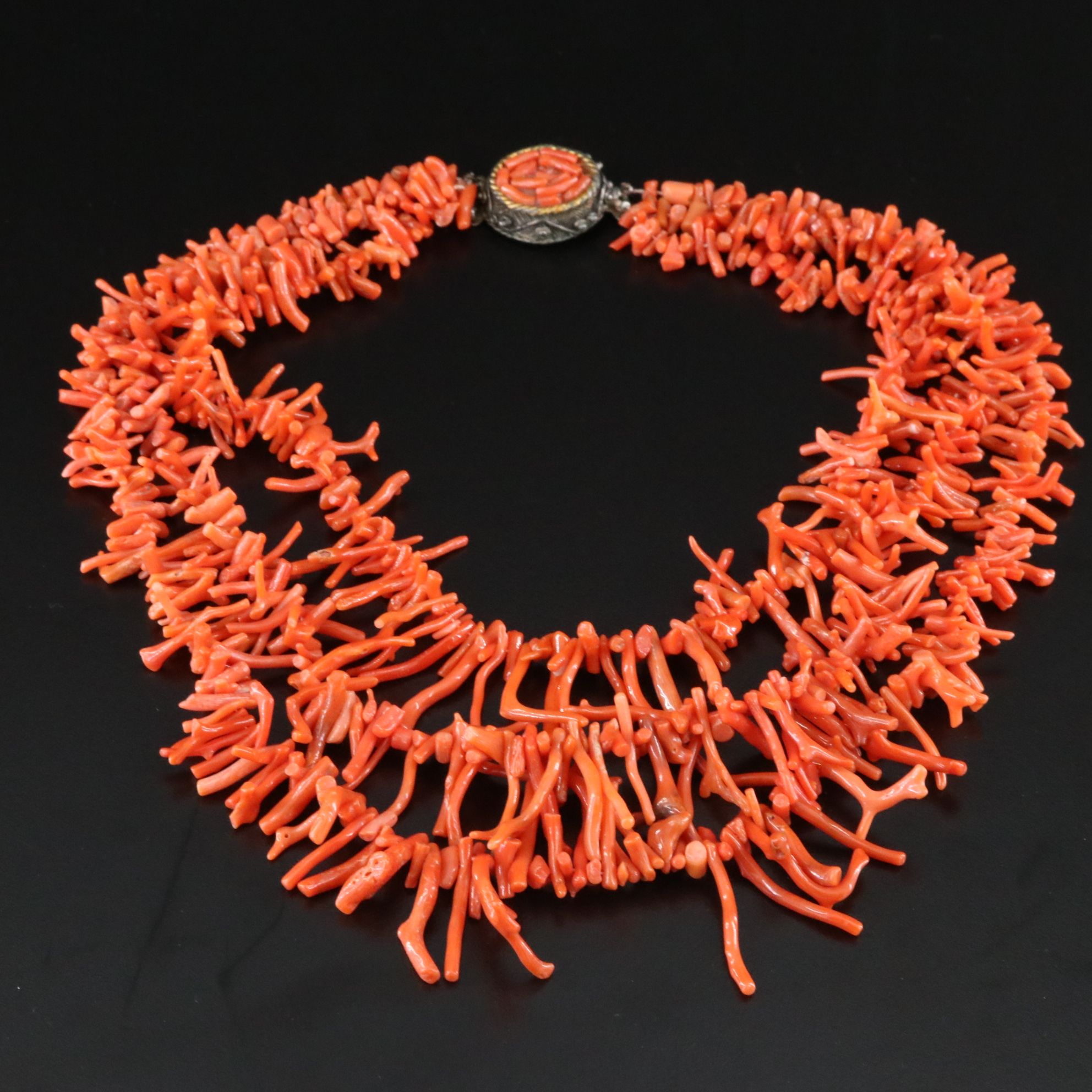 Tiered Branch Coral Necklace
