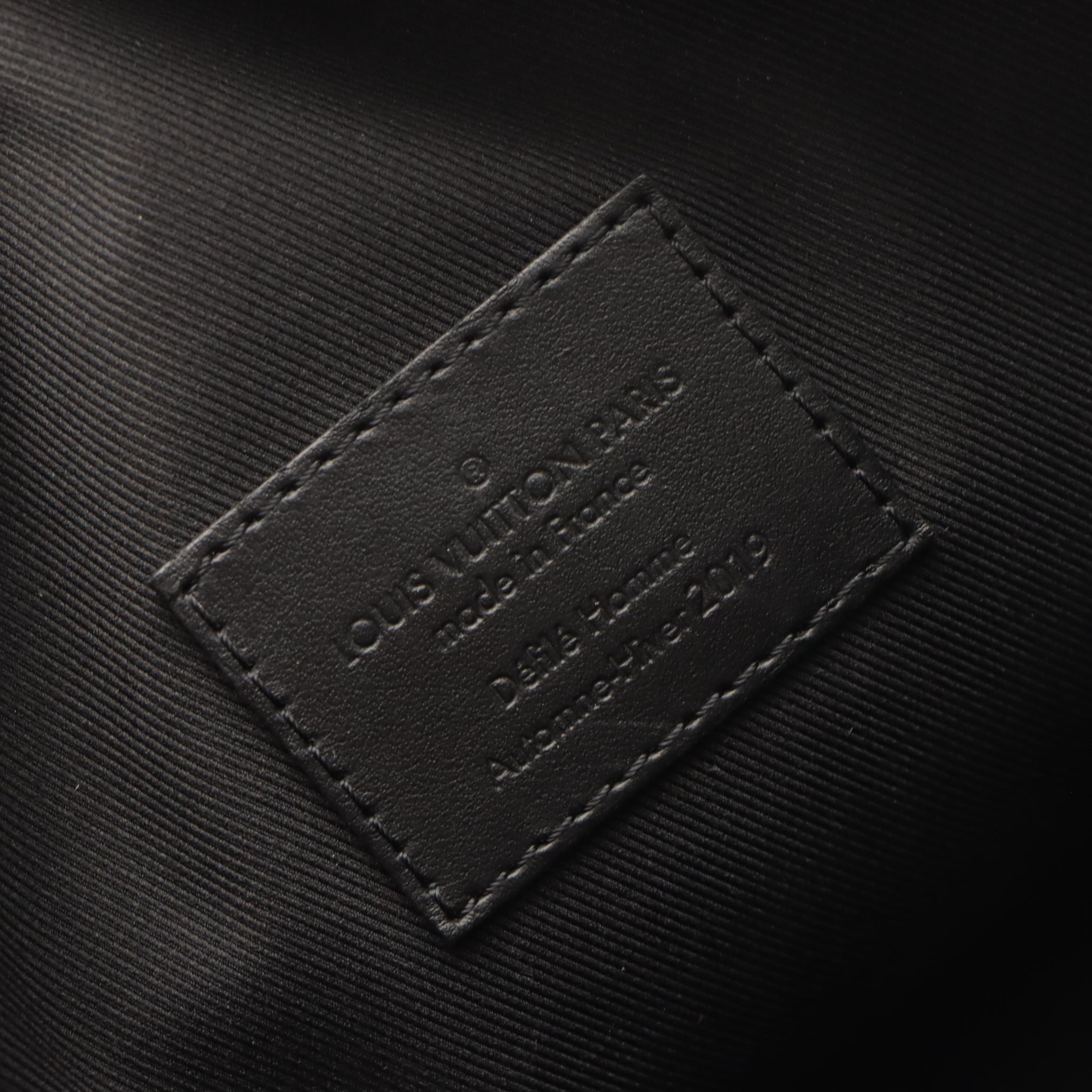 Louis Vuitton Rainbow X Printed Soft Trunk Crossbody Bag in Black Taïga Leather