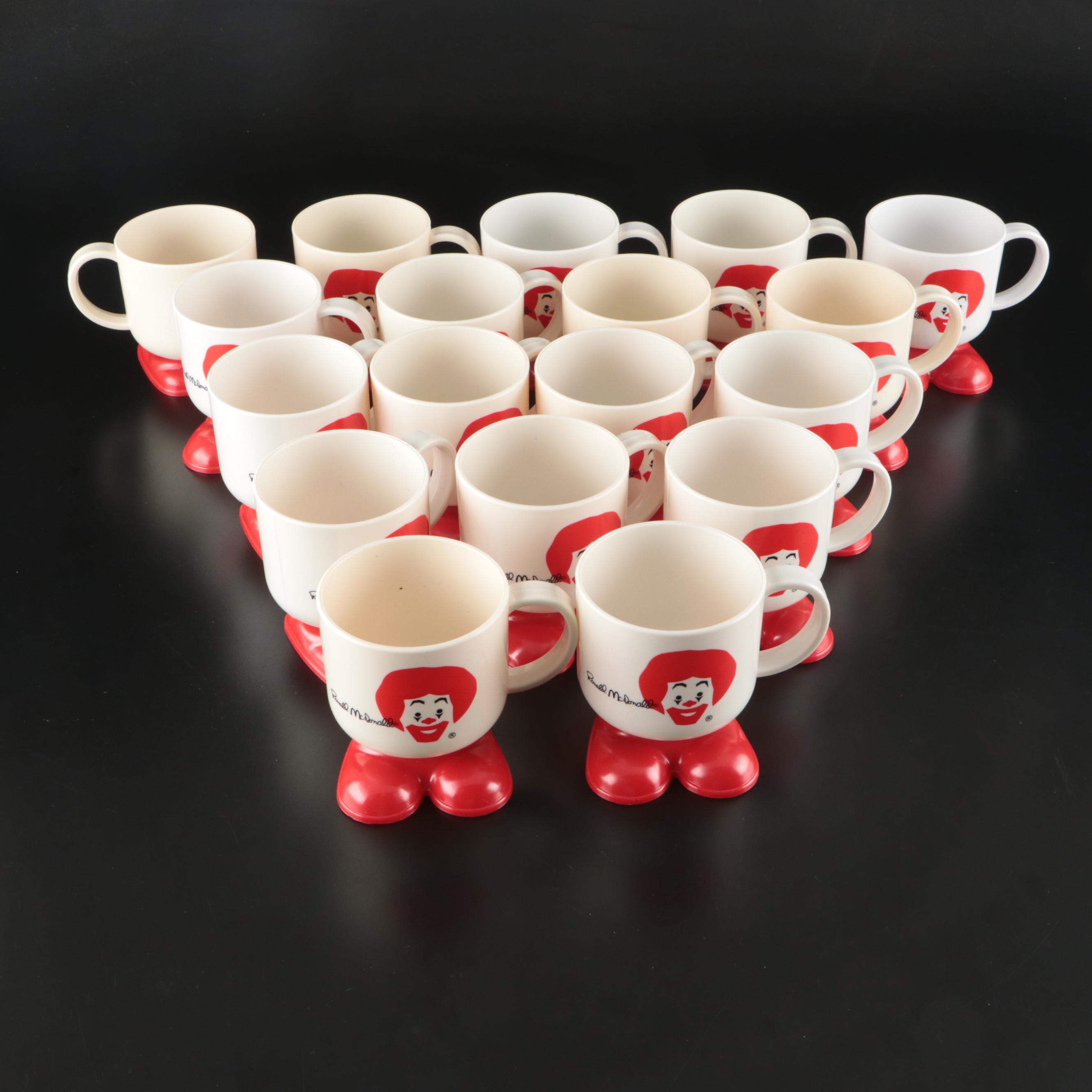 Ronald McDonald Souvenir Plastic Novelty Mugs