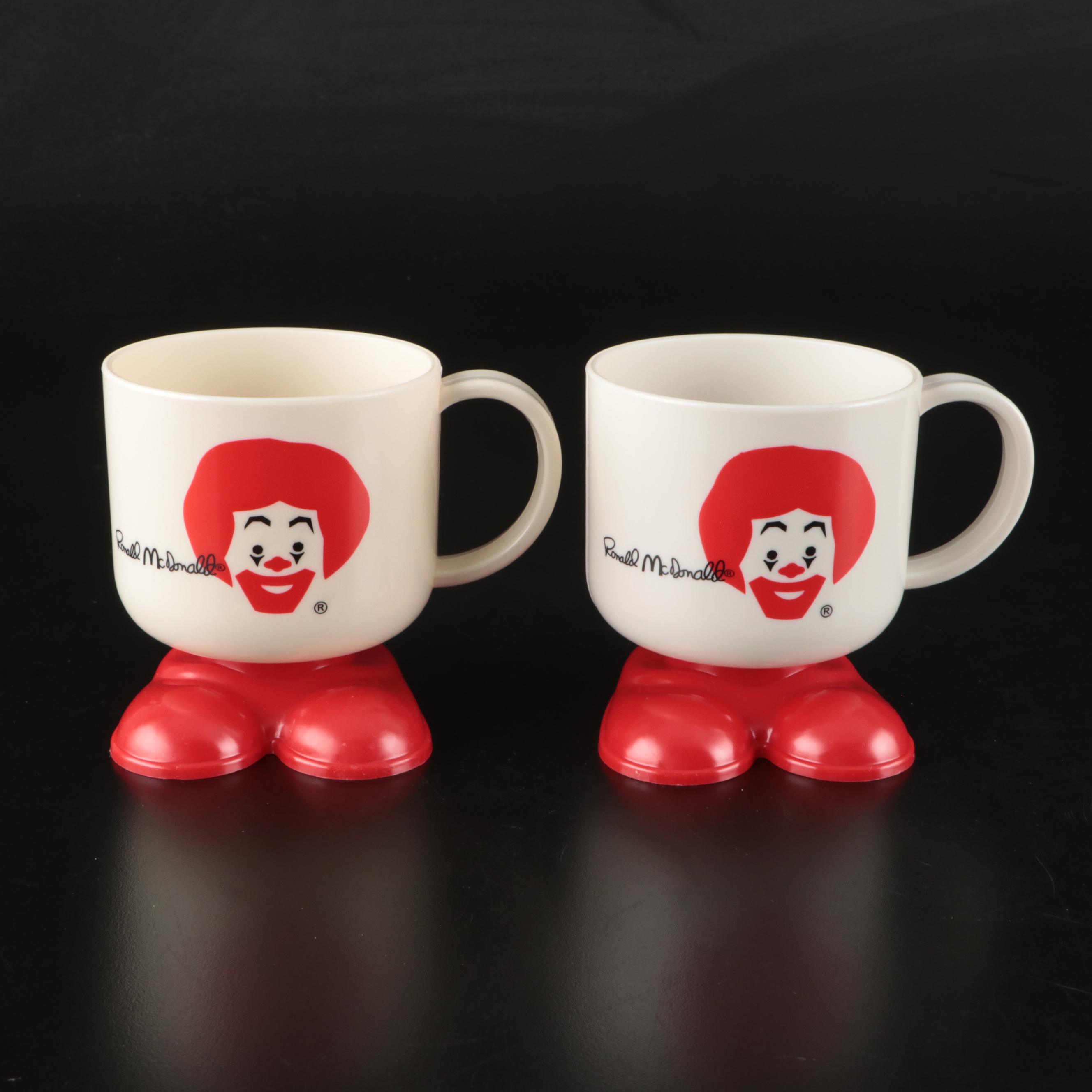 Ronald McDonald Souvenir Plastic Novelty Mugs