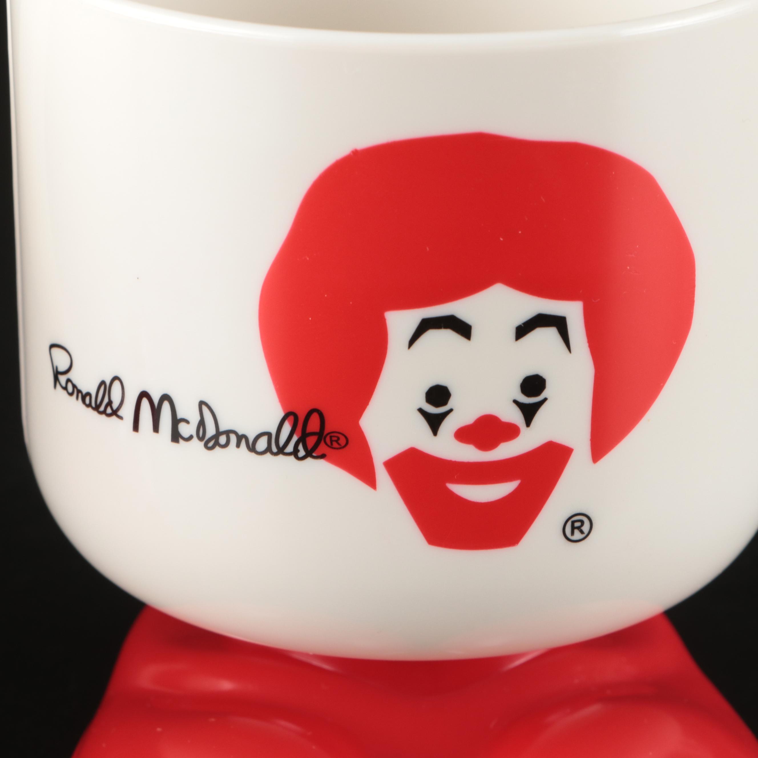 Ronald McDonald Souvenir Plastic Novelty Mugs
