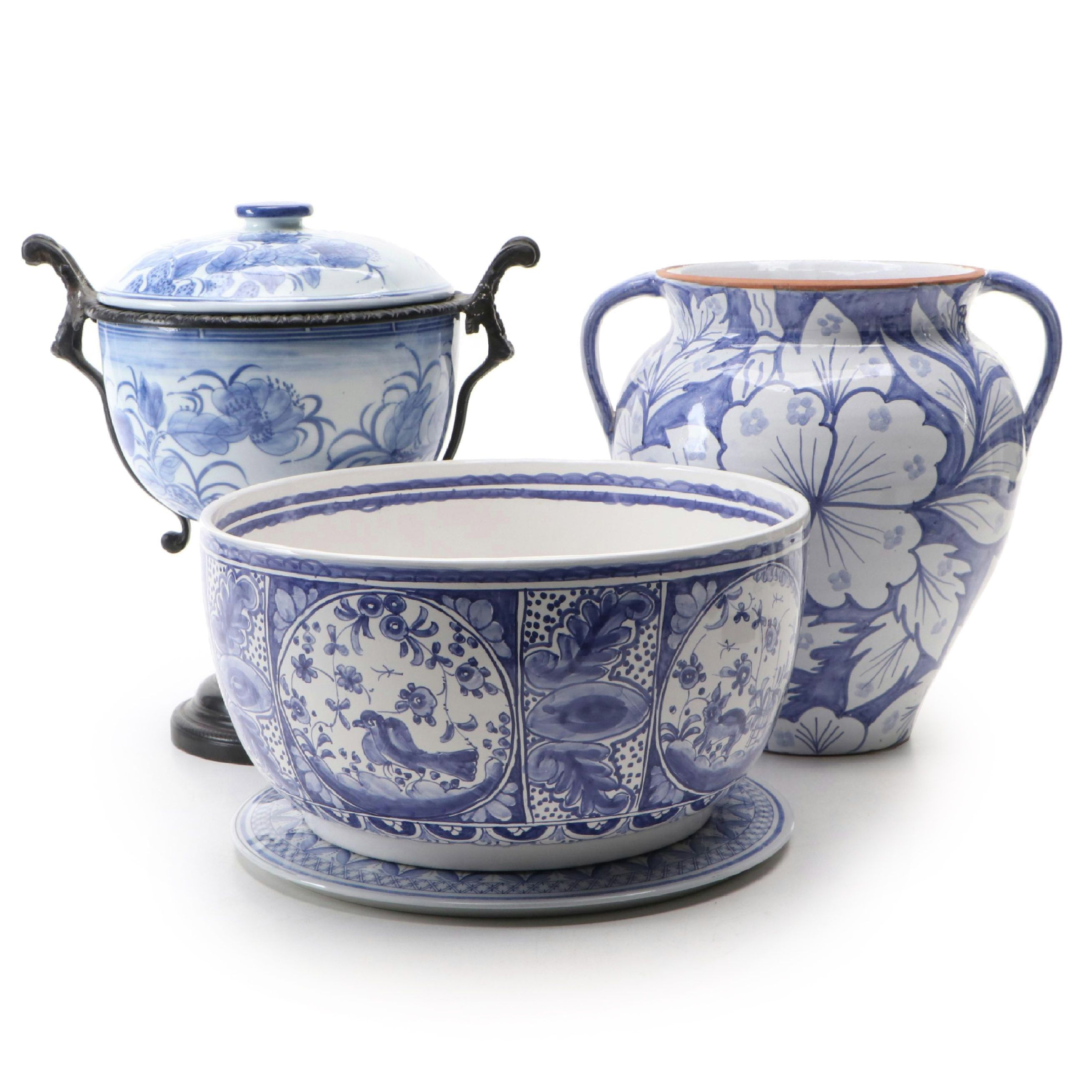 Spode, Portuguese with Other Blue and White Ceramic Table Decor