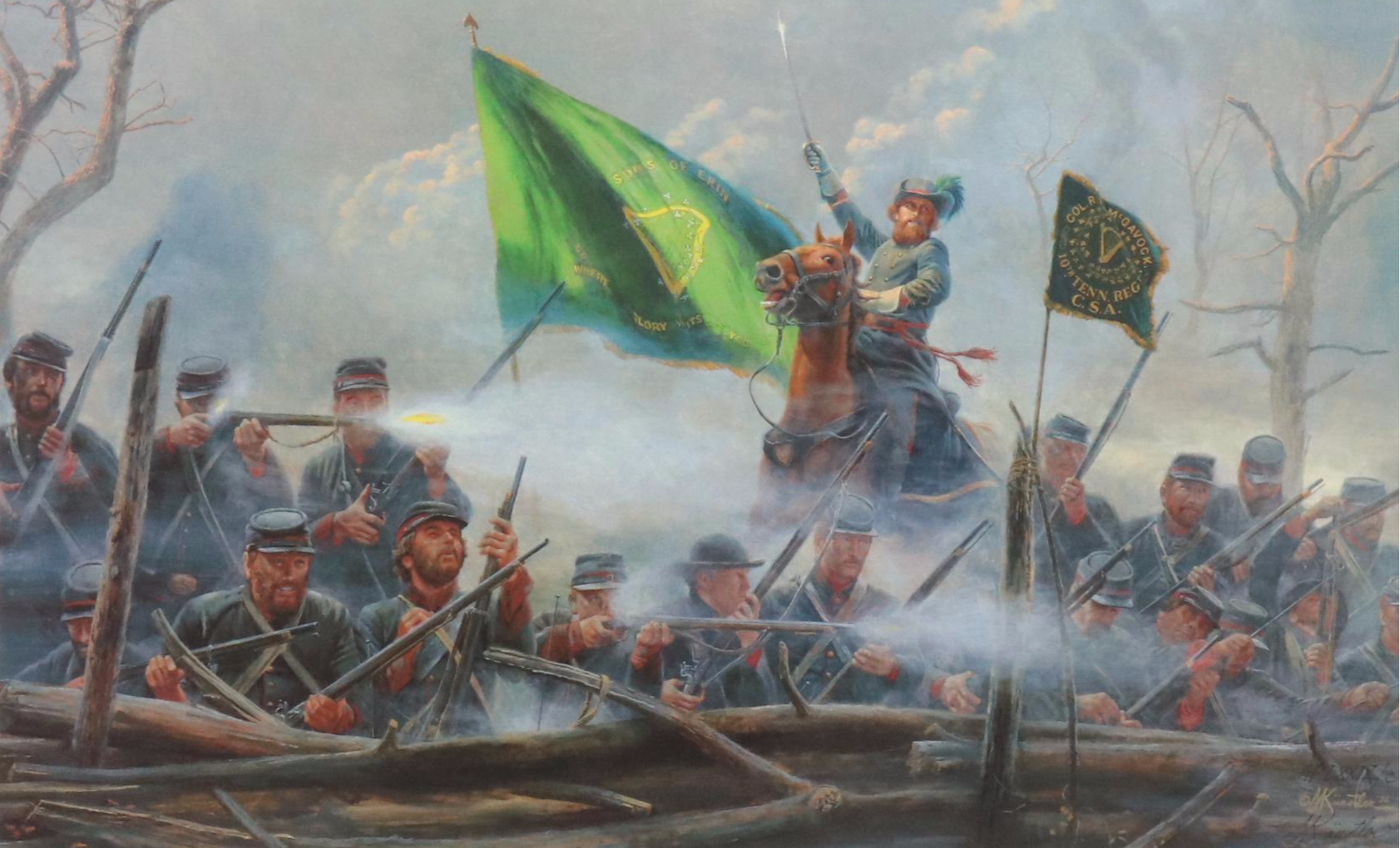 Mort Künstler Offset Lithograph "Rebel Sons of Erin," 1996