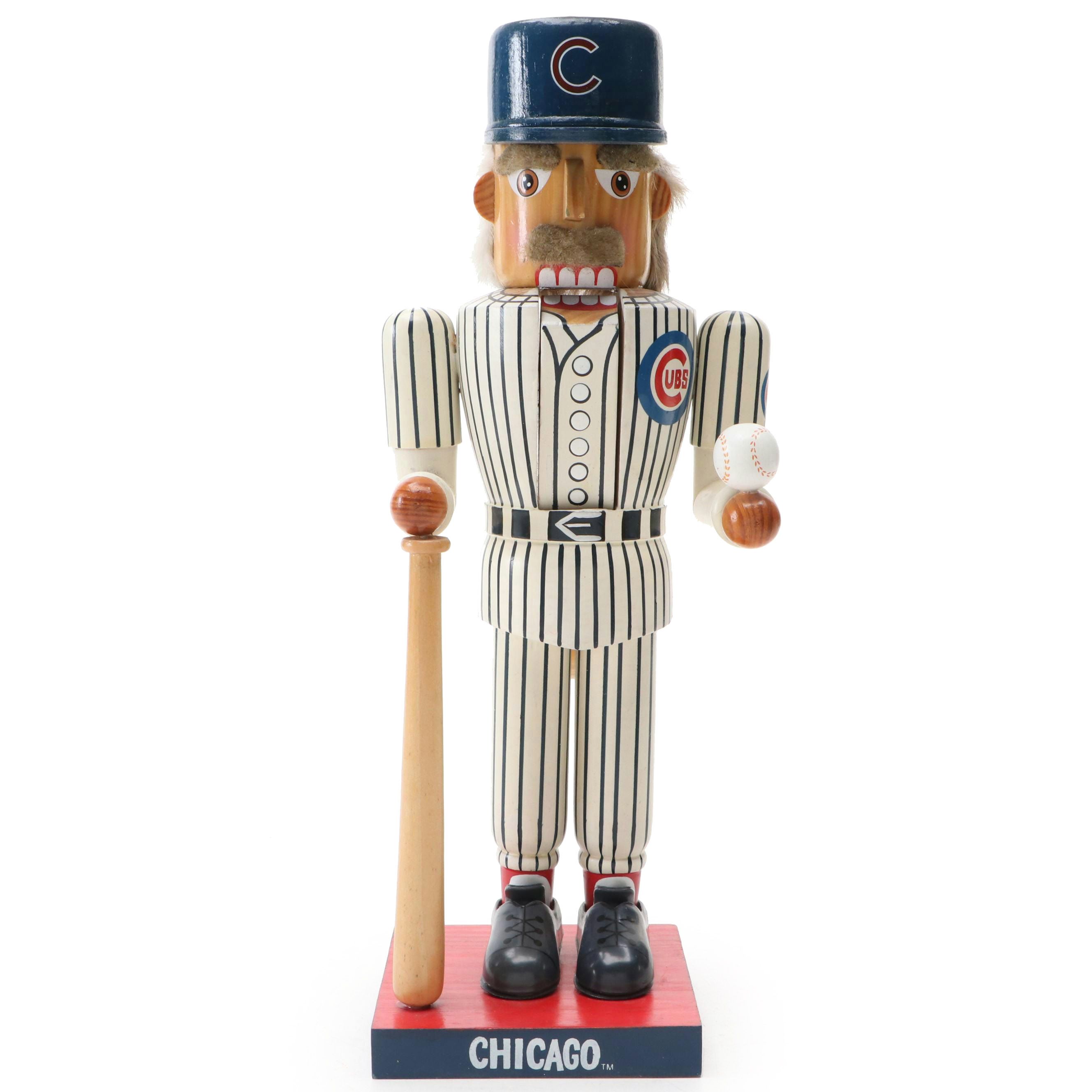 Kurt Adler Chicago Cubs Player Wood Nutcracker