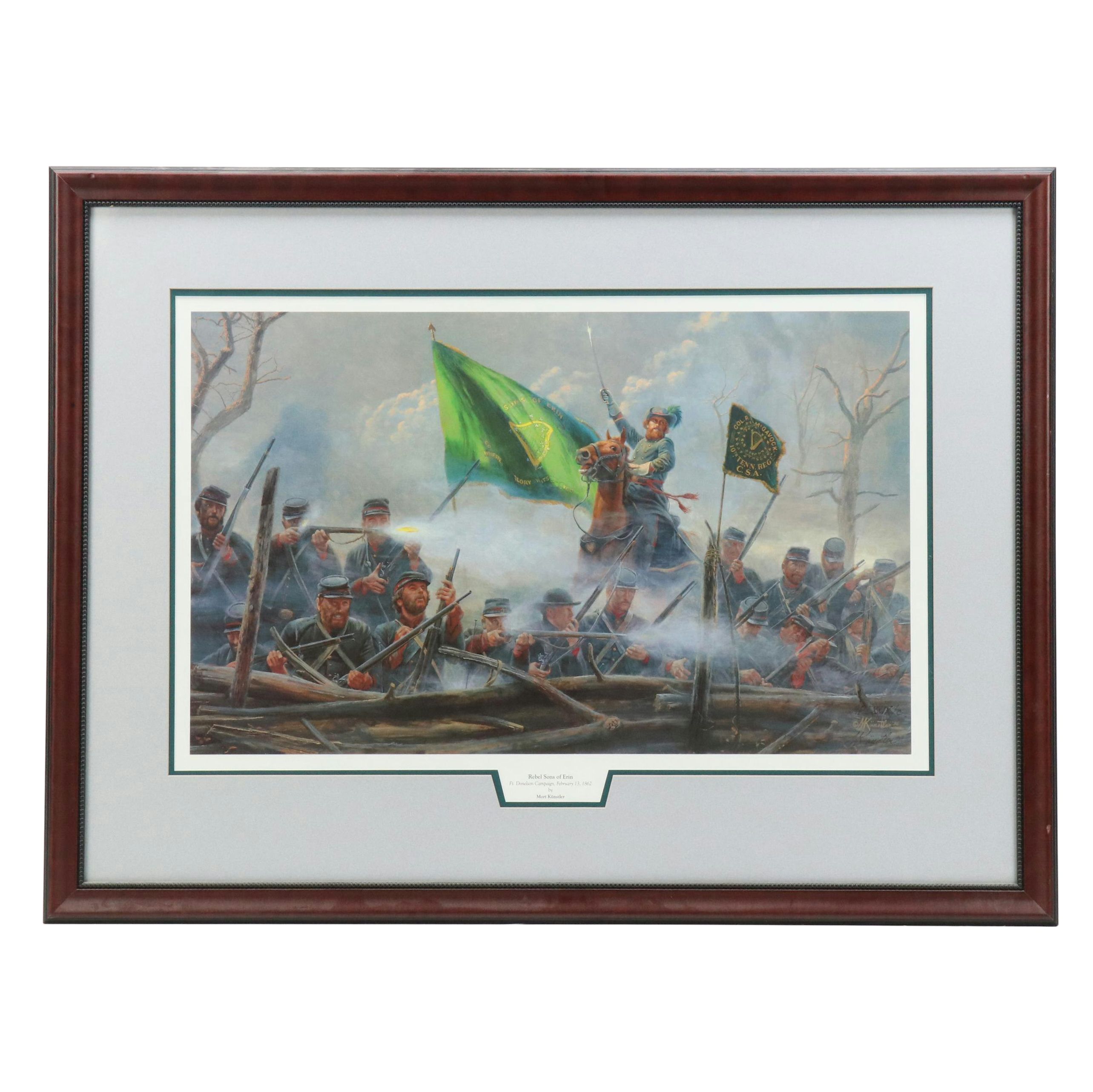 Mort Künstler Offset Lithograph "Rebel Sons of Erin," 1996