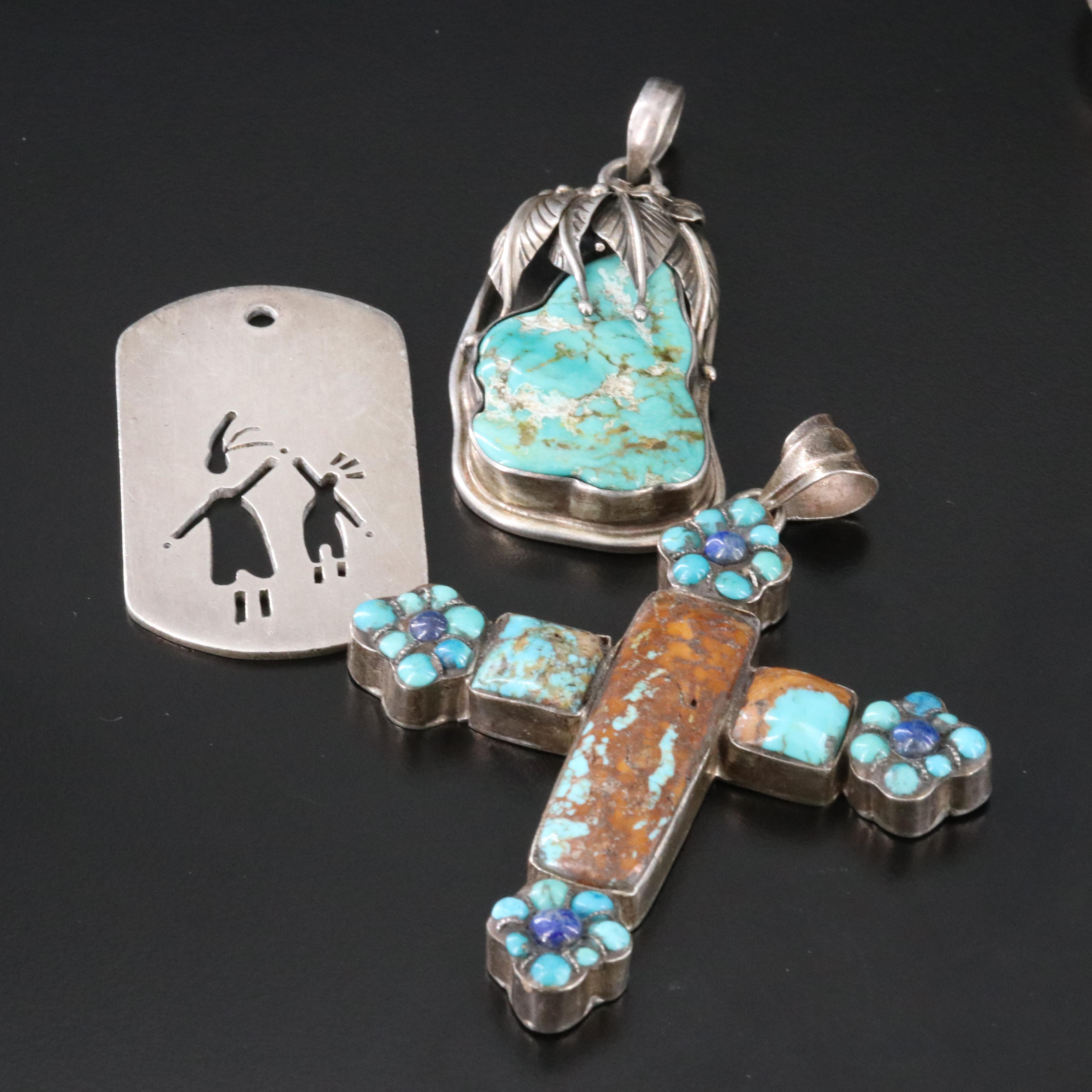 Southwestern Sterling Turquoise Coral and CZ Jewelry Collection