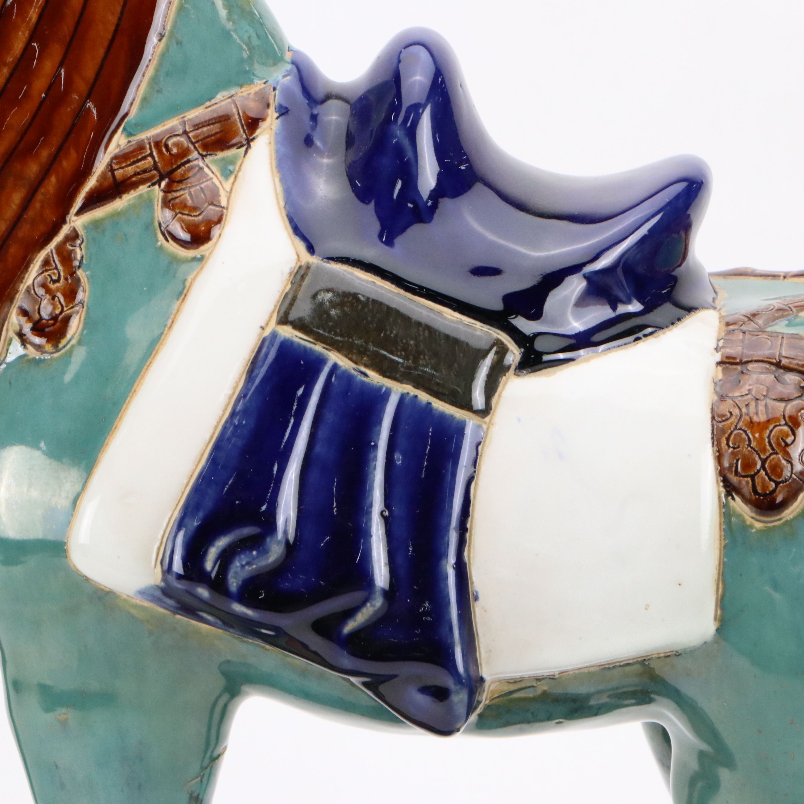 Chinese Tang Dynasty Style Sancai Ware Ceramic Horse