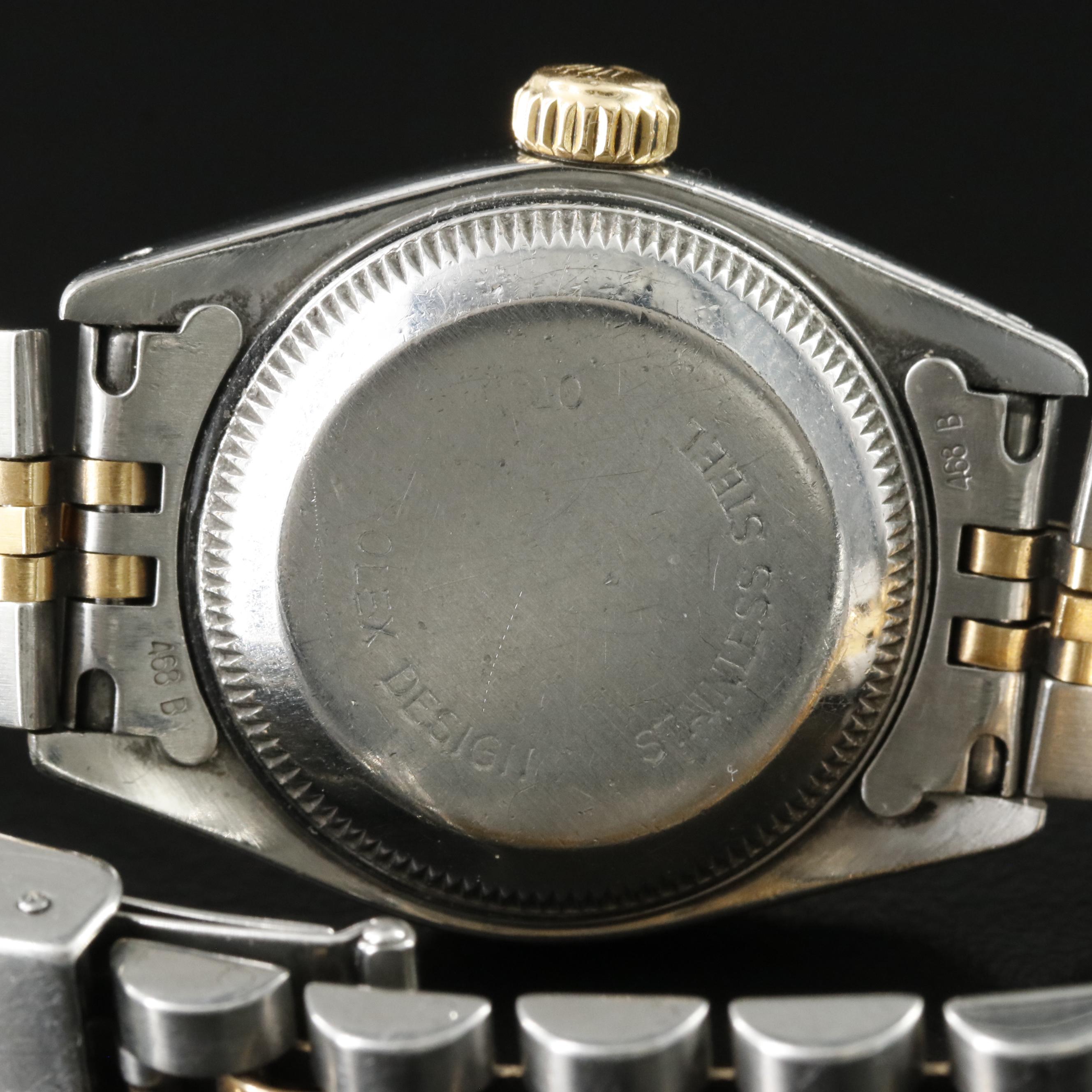 1990 Rolex Custom Diamond Dial Datejust Model 69173 Watch