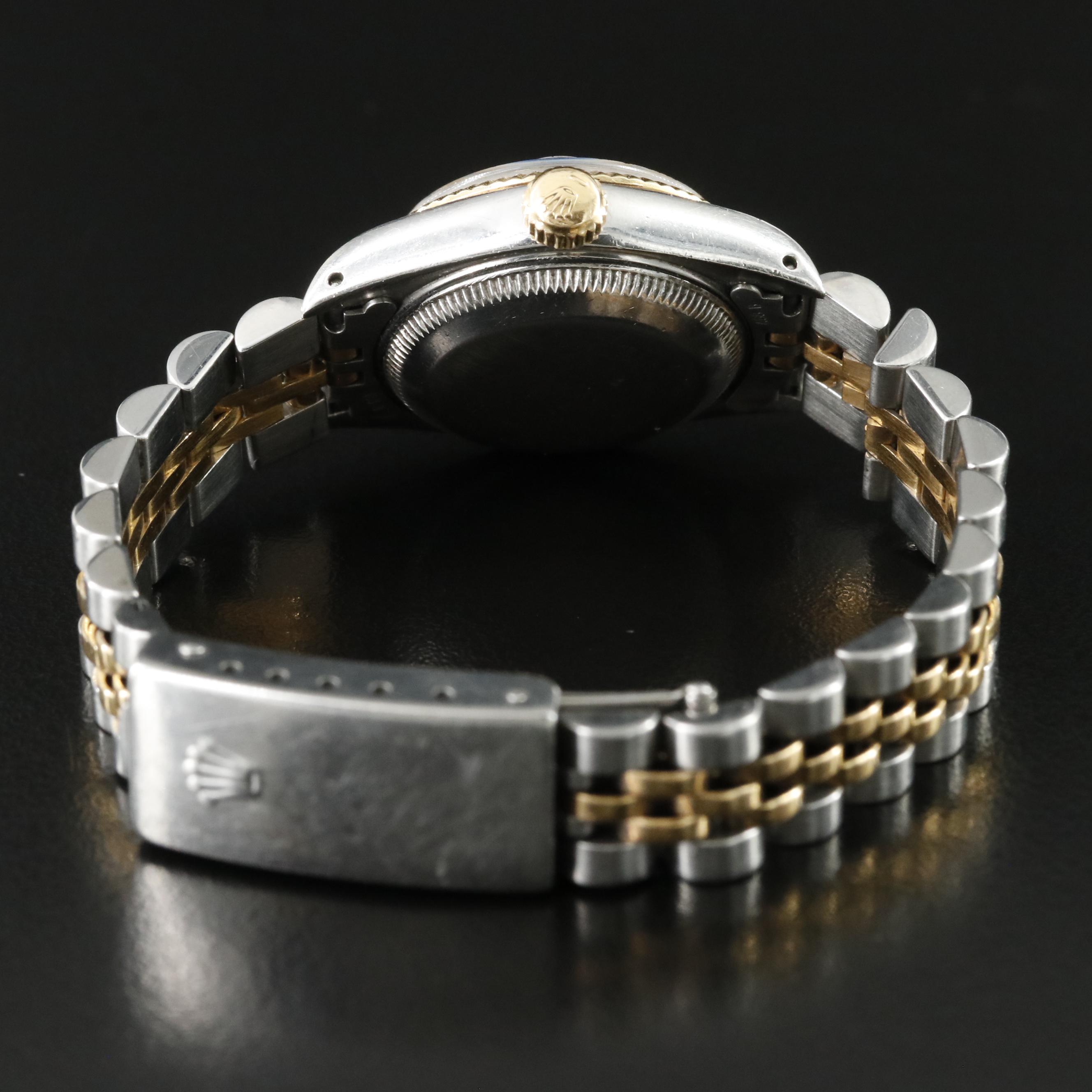 1990 Rolex Custom Diamond Dial Datejust Model 69173 Watch