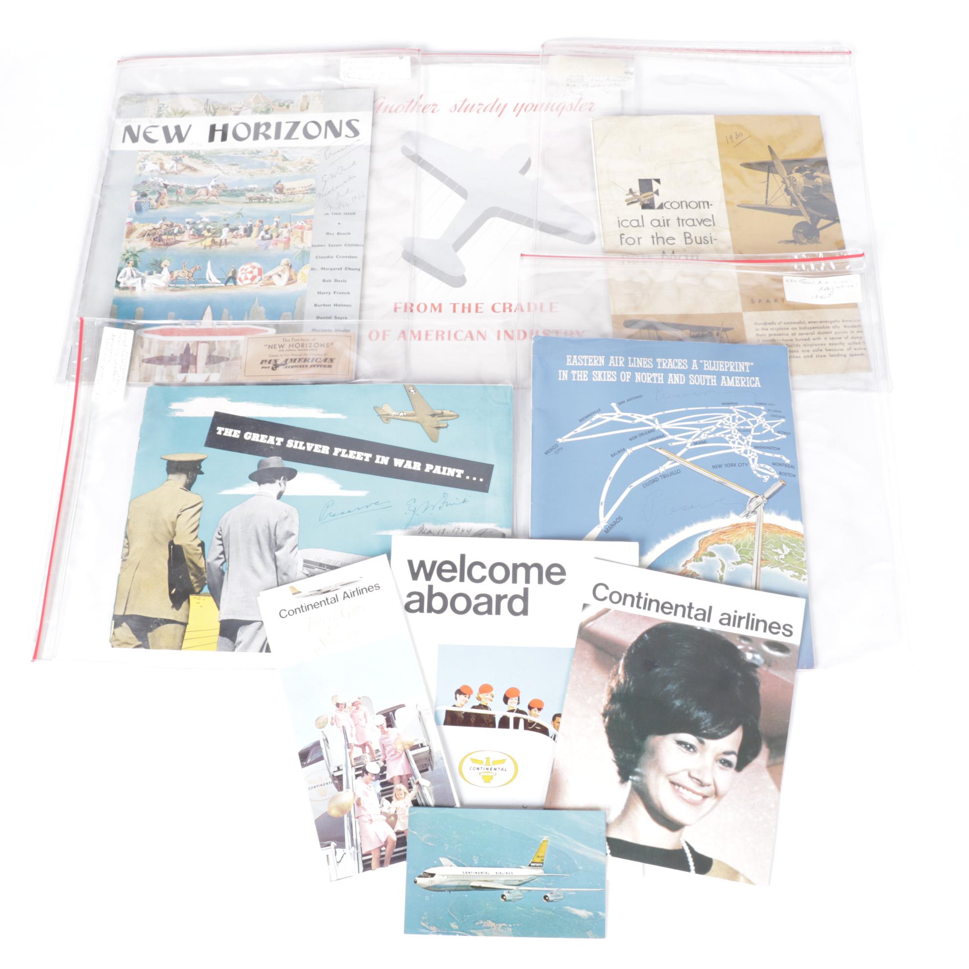 Travel and Airplane Ephemera From 1930s-60s