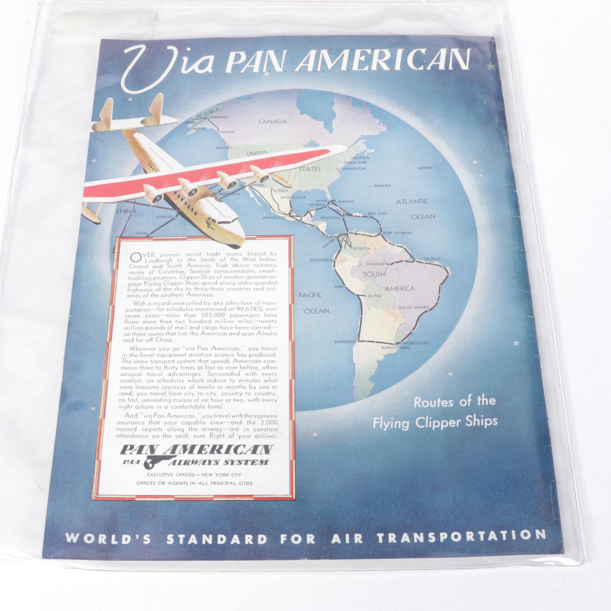Travel and Airplane Ephemera From 1930s-60s