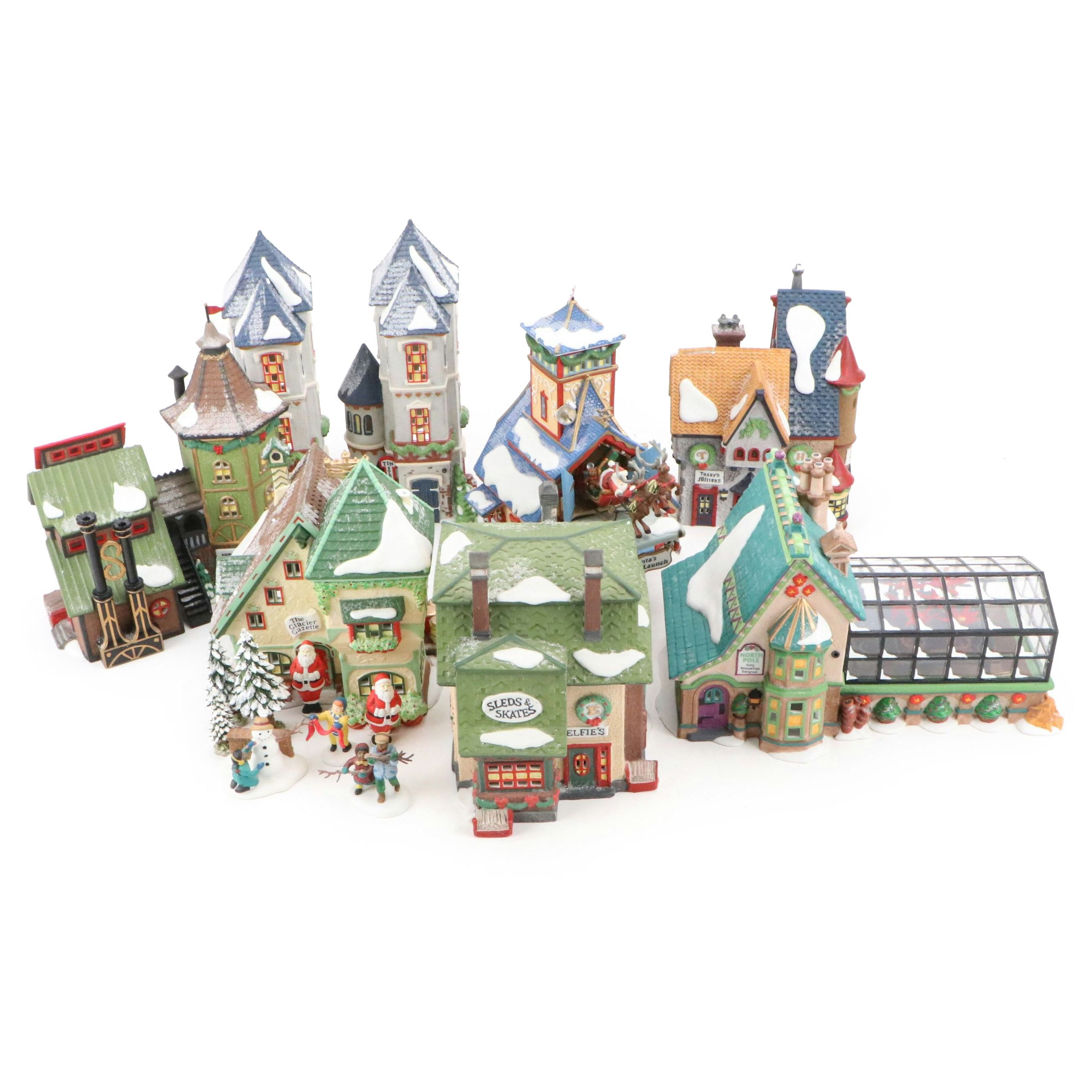 Department 56 "Santa's Sleigh Launch" and More North Pole Series Decor