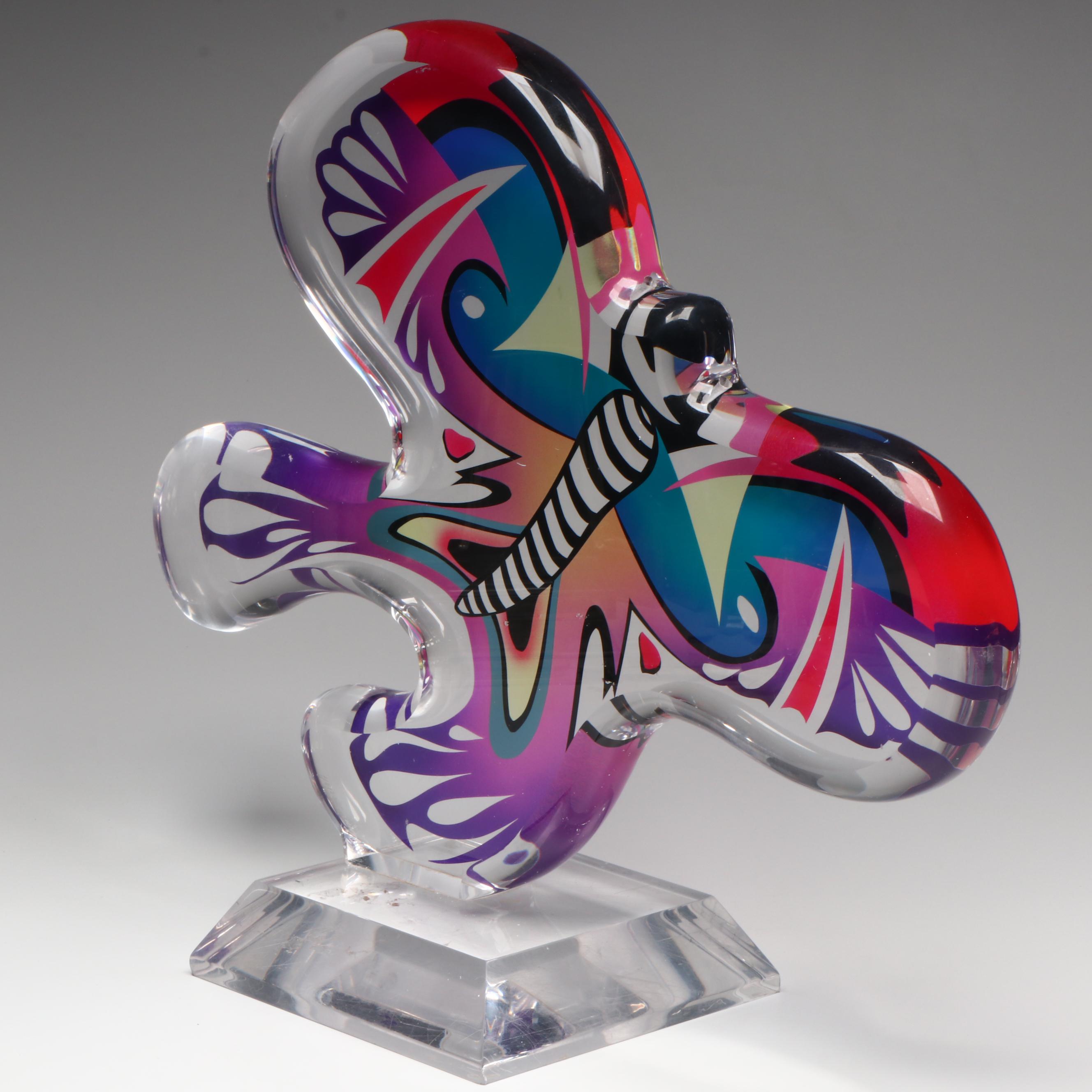 Shlomi Haziza Abstract Butterfly Acrylic Sculpture