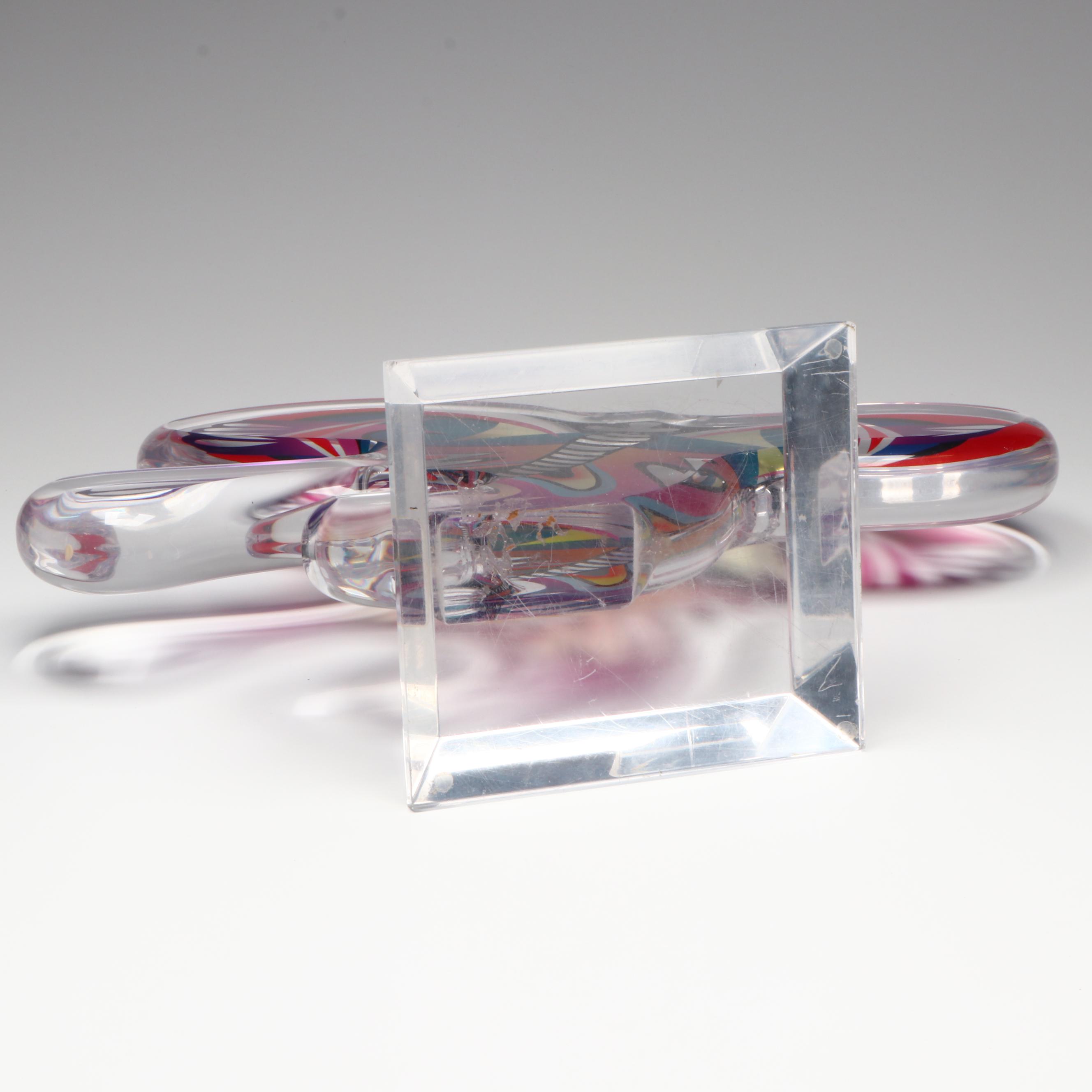 Shlomi Haziza Abstract Butterfly Acrylic Sculpture