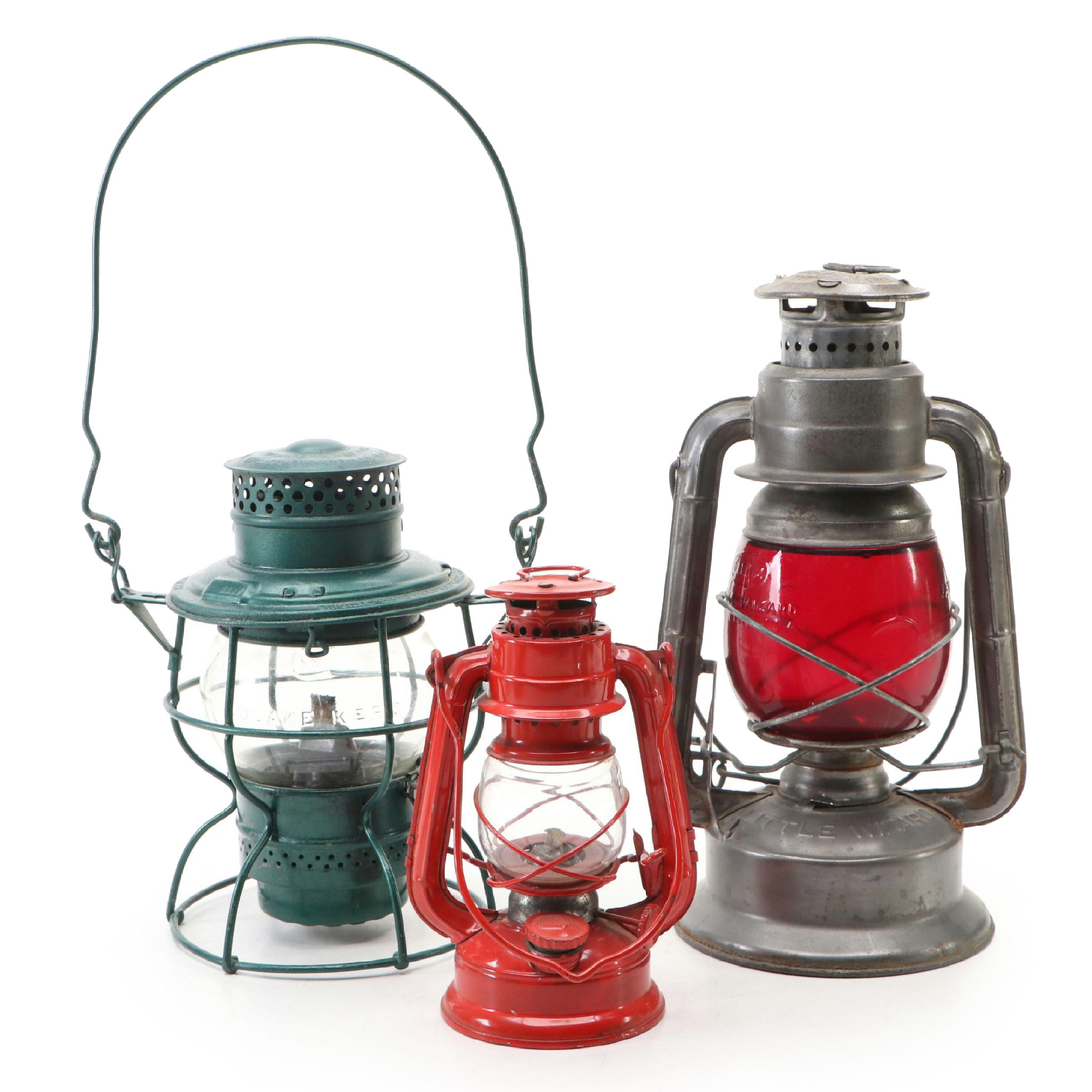 Dietz "Little Wizard" Kerosene Lantern with Winged Wheel and Other Lantern