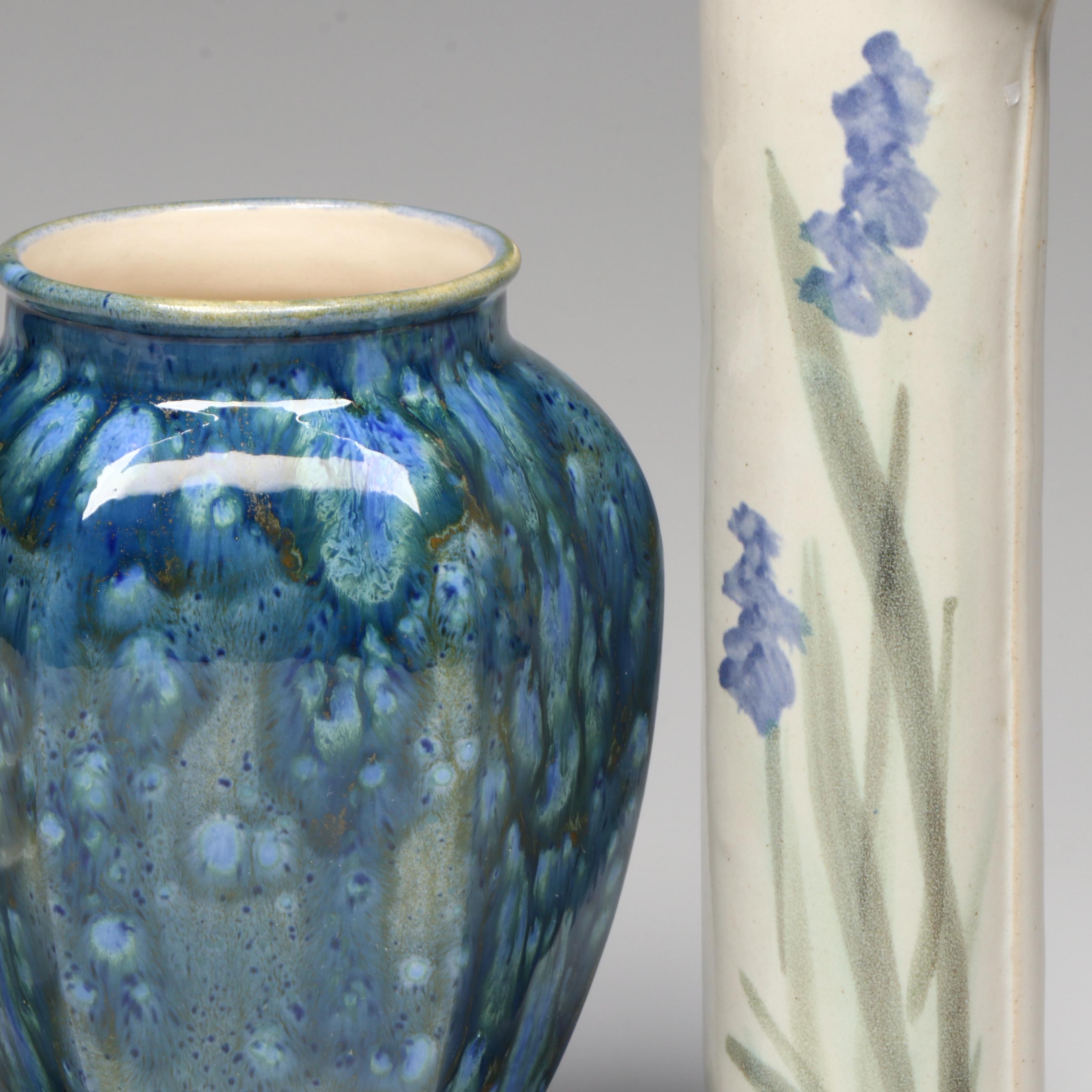 Art Pottery Vases with Wilton Ceramic Mug Insert