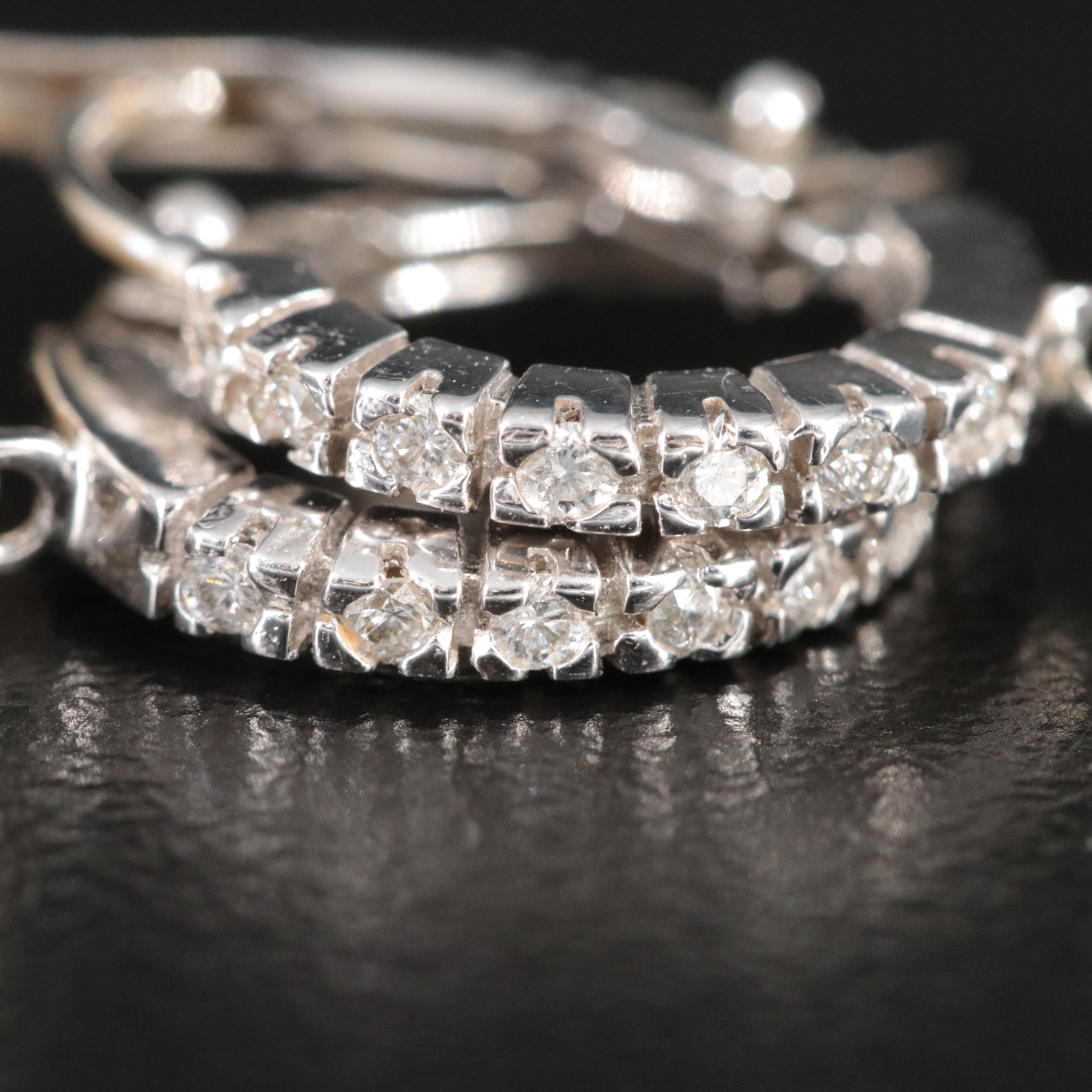 14K Pearl and Diamond Earrings