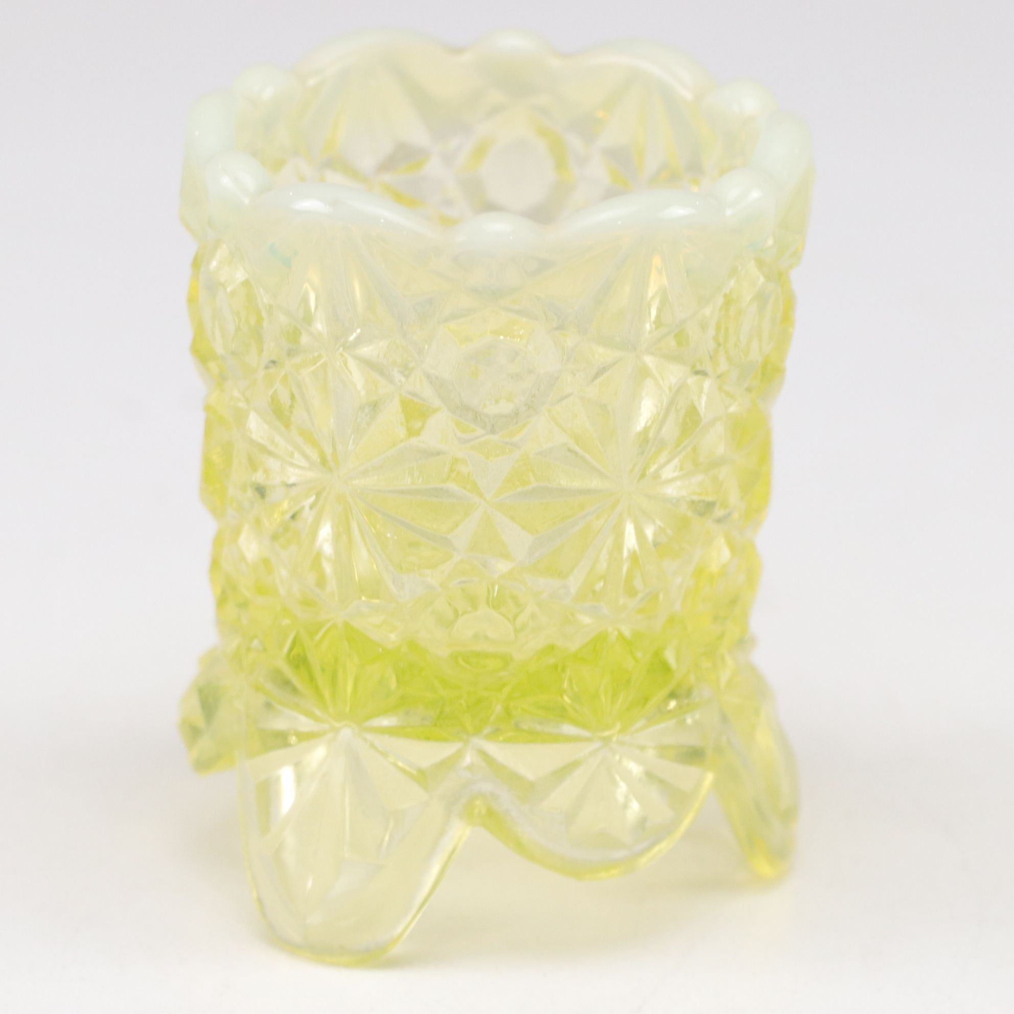 Uranium Glass Refrigerator Dish, Dessert Wine Glasses & More