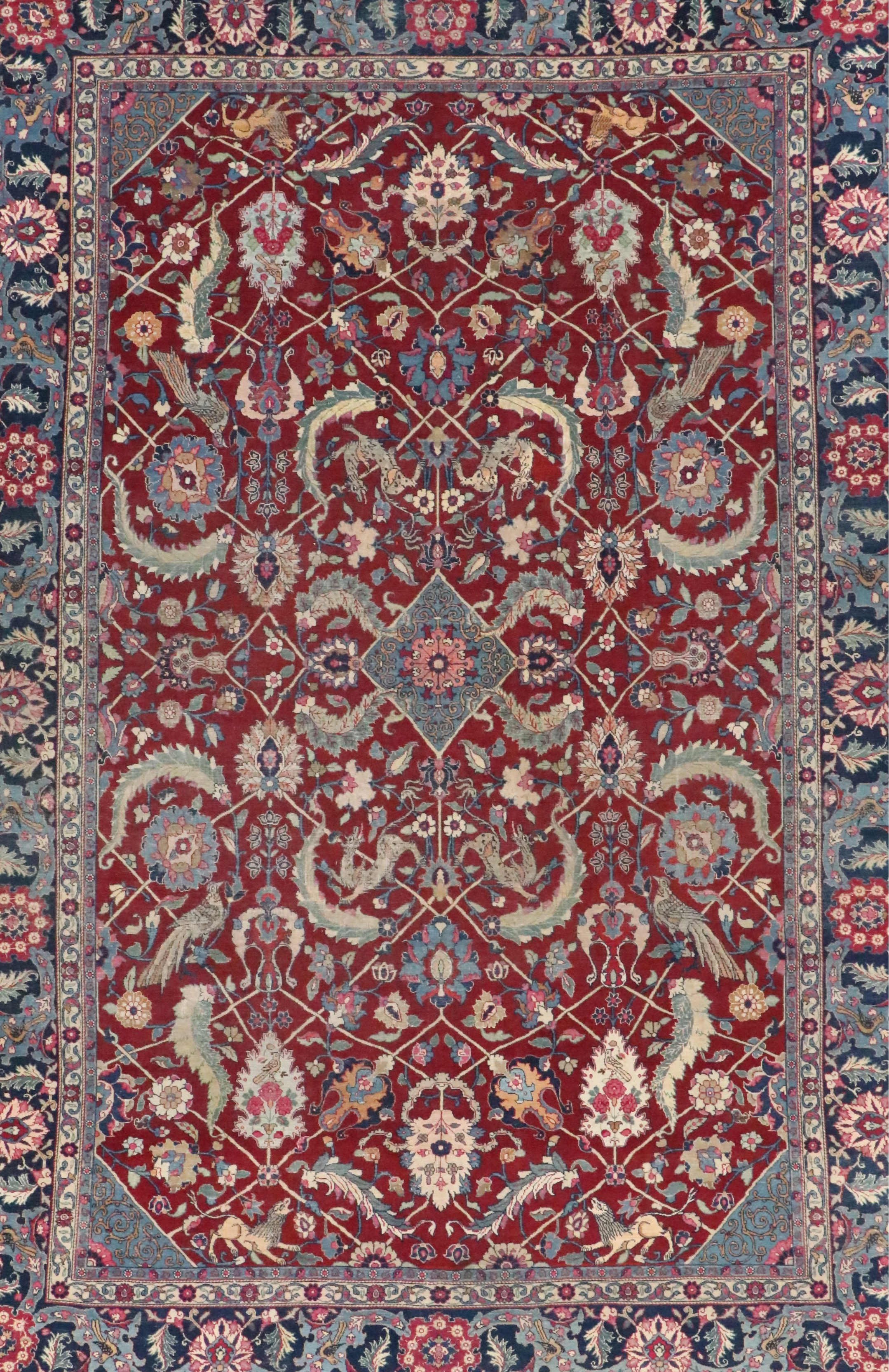 7'8 x 11' Hand-Knotted Persian Tabriz Area Rug