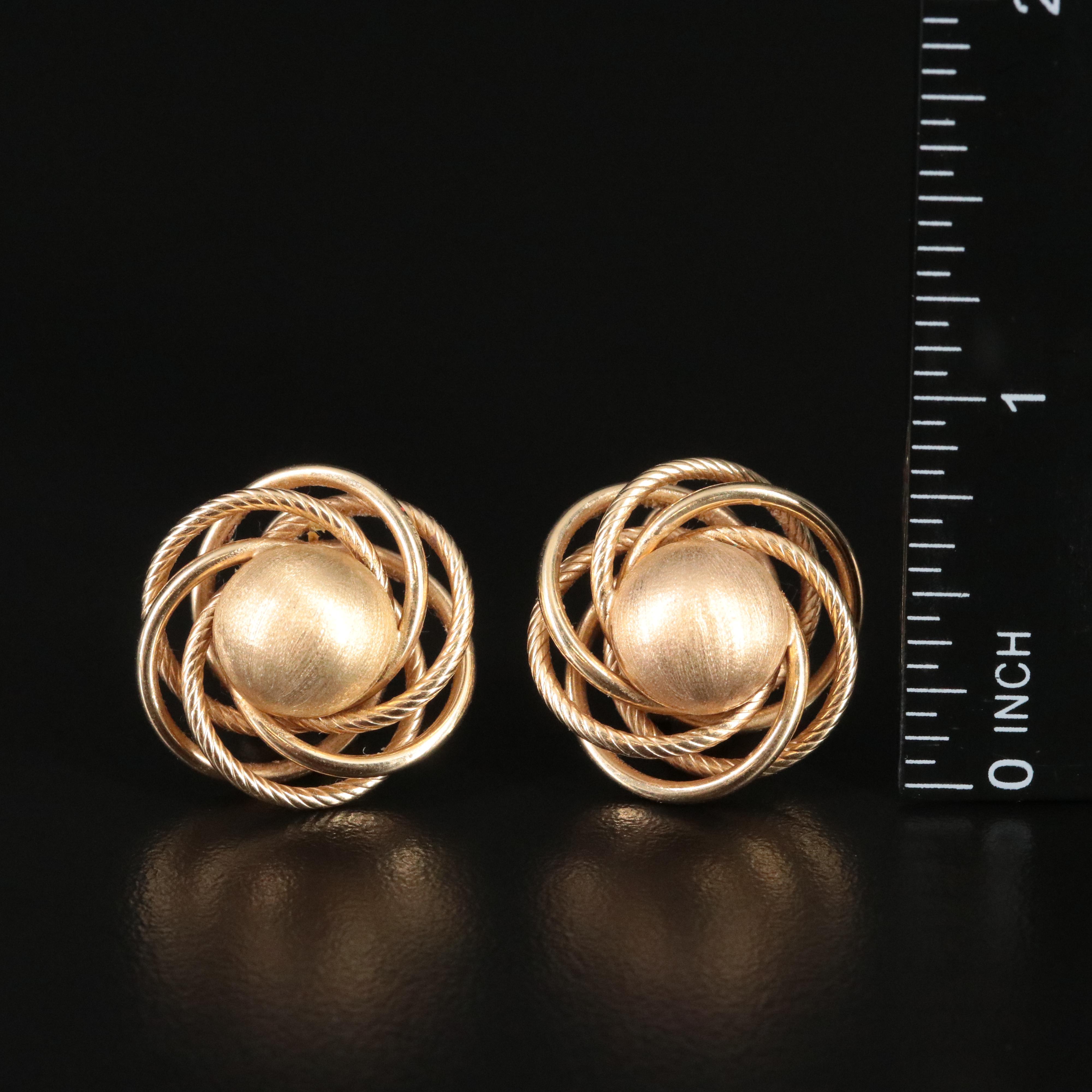 14K Atomic Drop Earrings