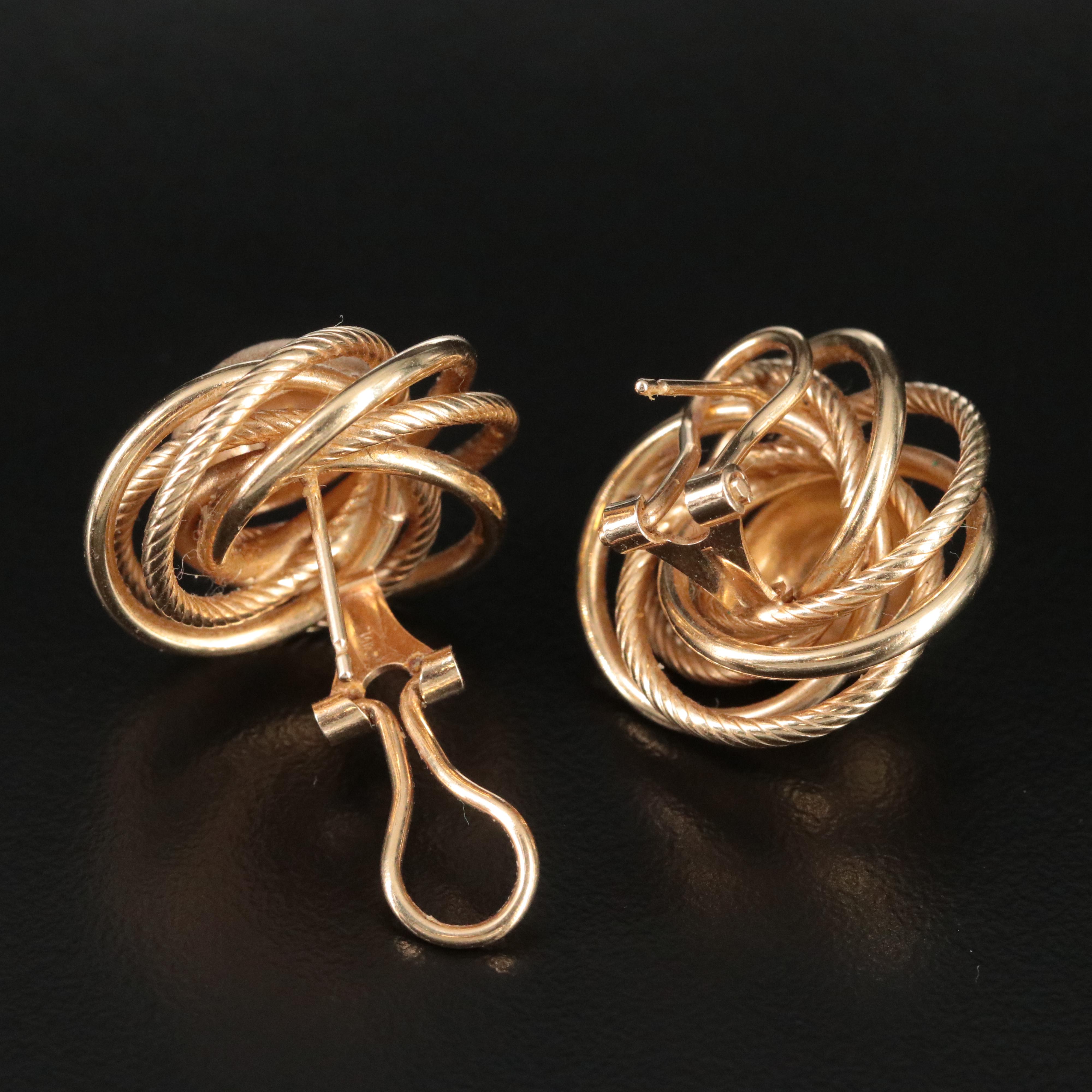 14K Atomic Drop Earrings