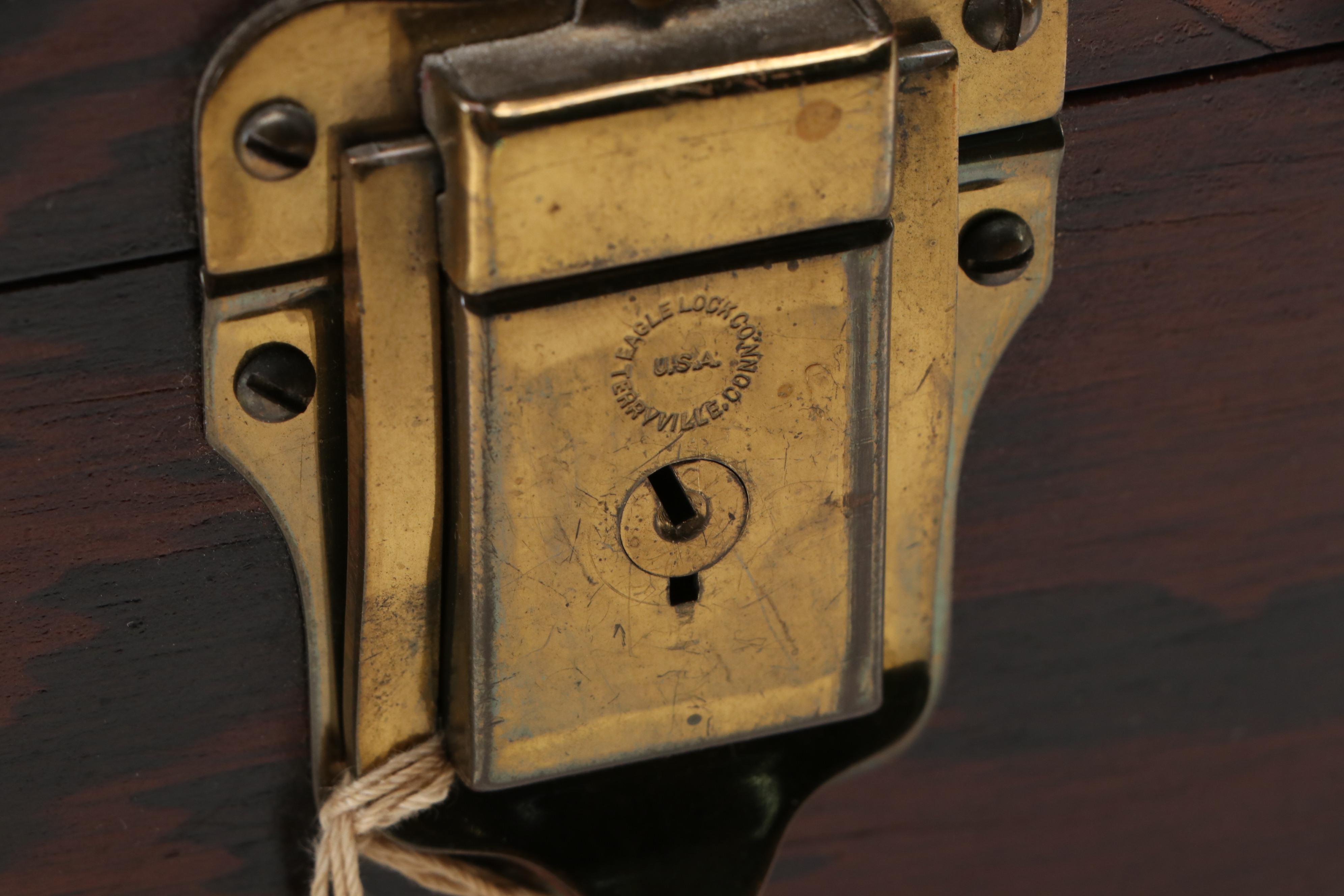 Brass Mounted Wooden Lock Box with Carnegie Mill & Lumber and Other Ephemera