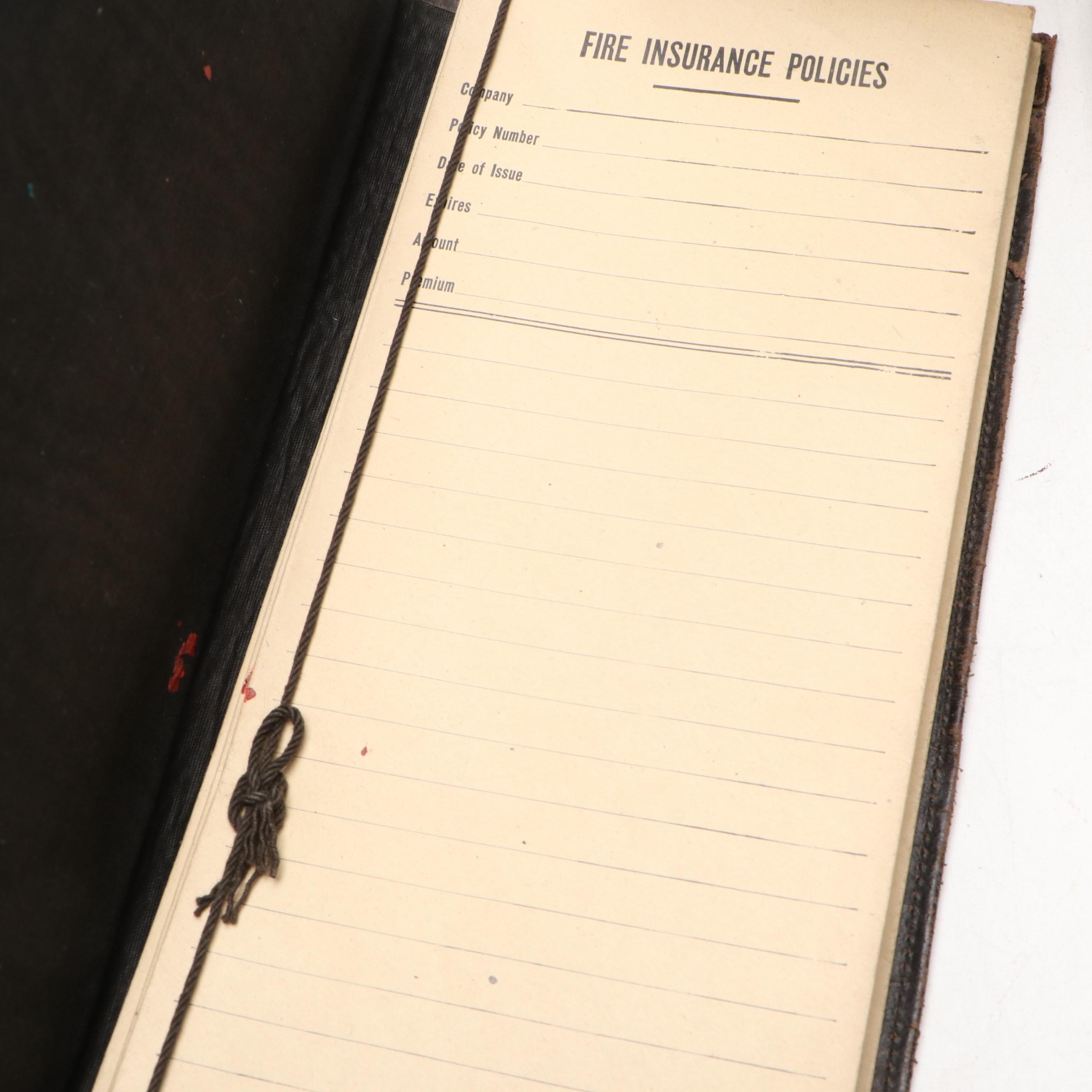 Brass Mounted Wooden Lock Box with Carnegie Mill & Lumber and Other Ephemera