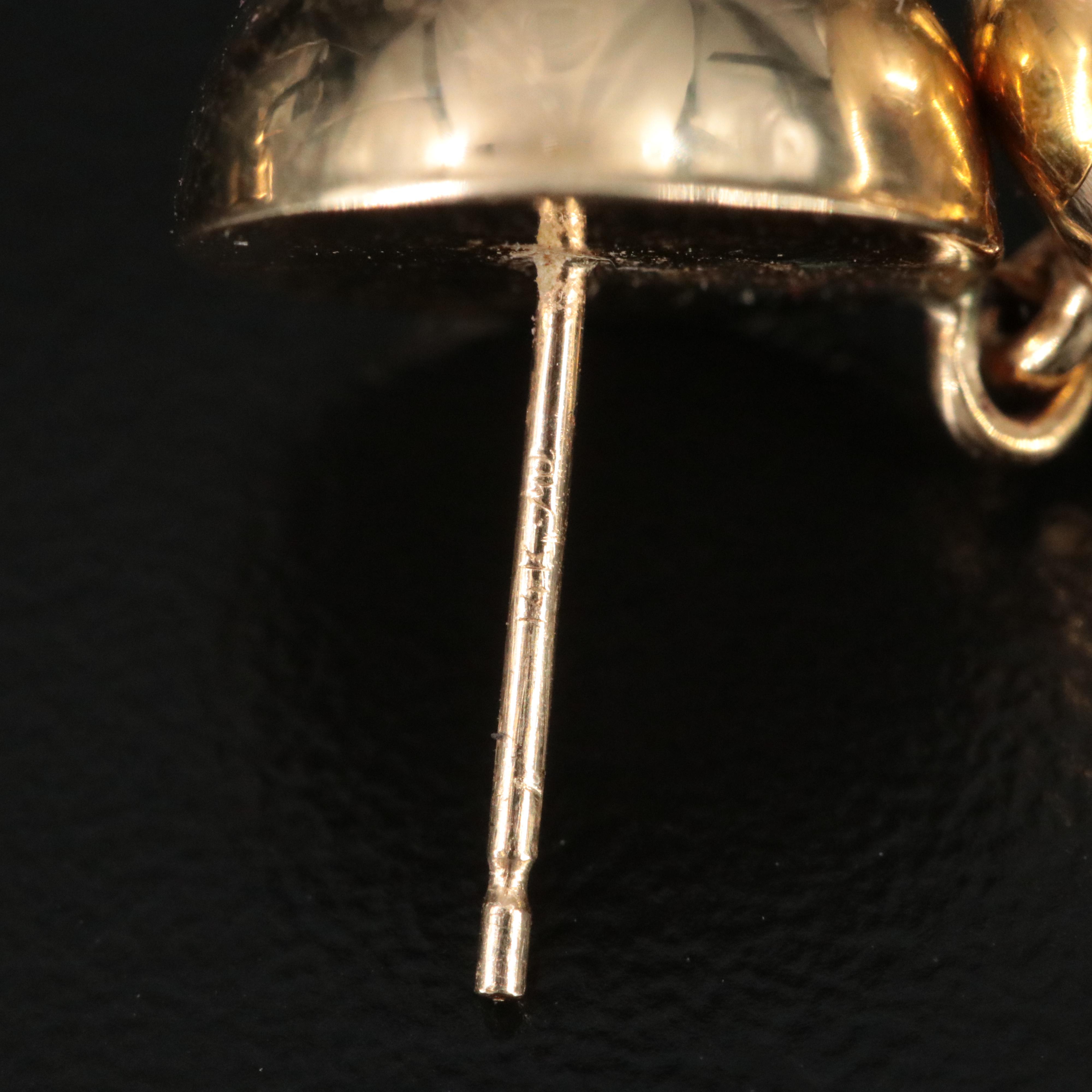 14k Orb Drop Earrings