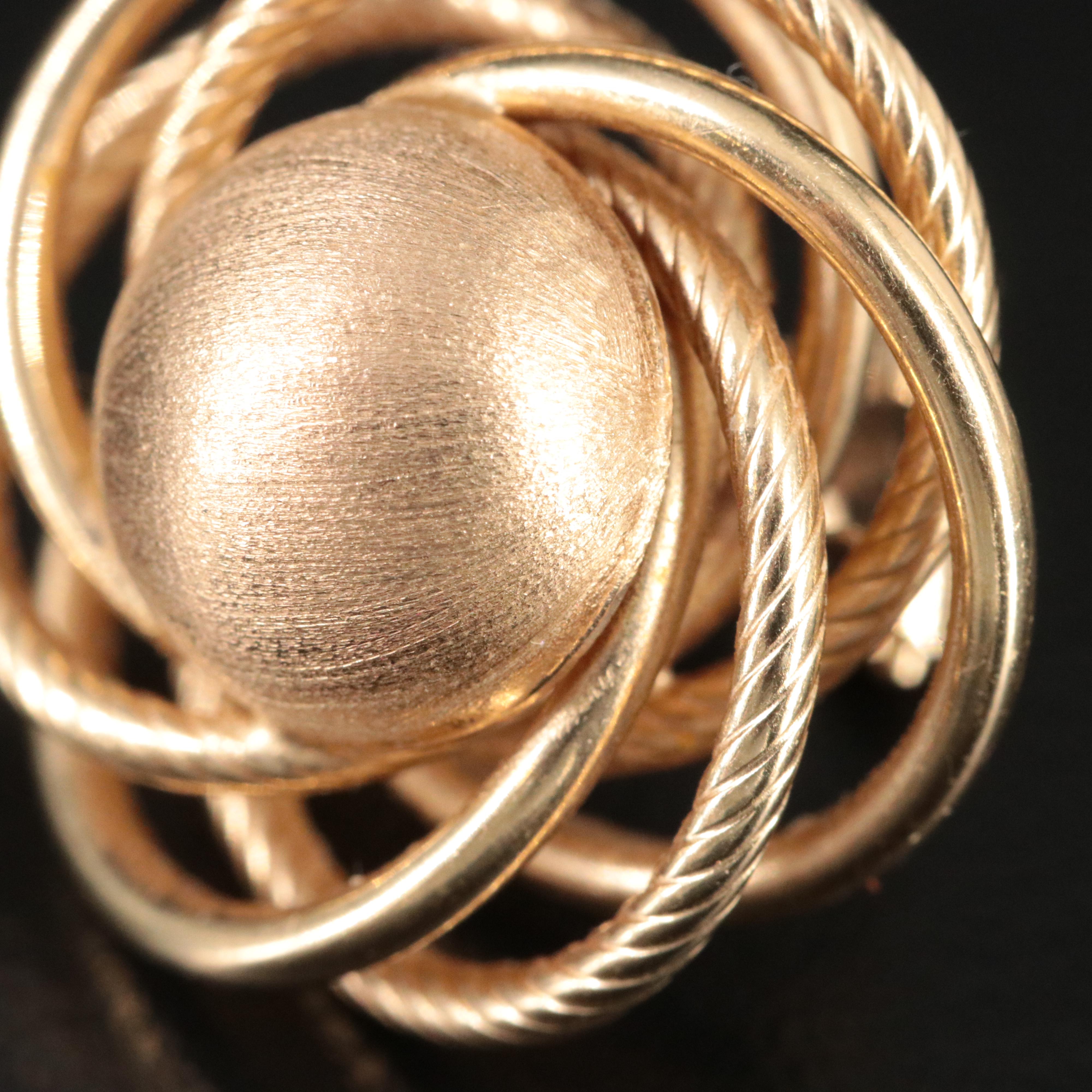 14K Atomic Drop Earrings