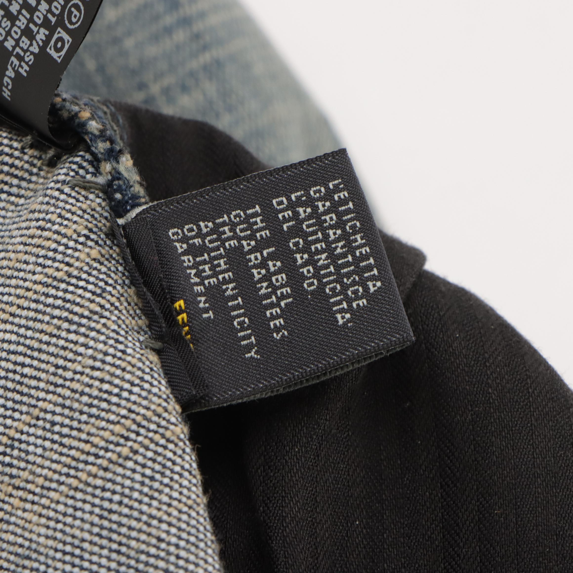 Fendi Whipstitch Trimmed Denim Skinny Jeans, With Tags