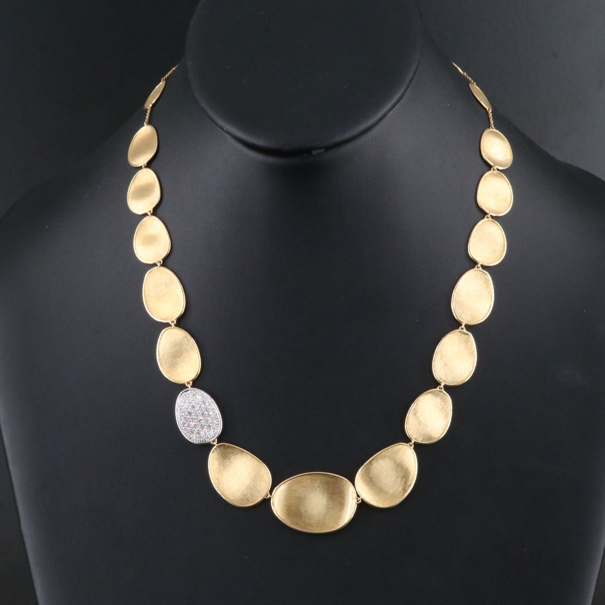 Marco Bicego Lunaria 18K 0.65 CTW Diamond Station Necklace