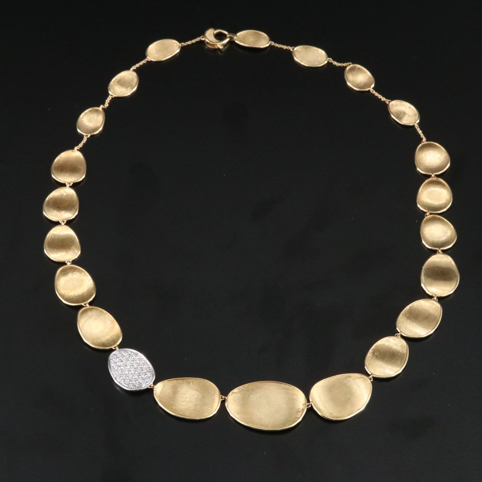 Marco Bicego Lunaria 18K 0.65 CTW Diamond Station Necklace