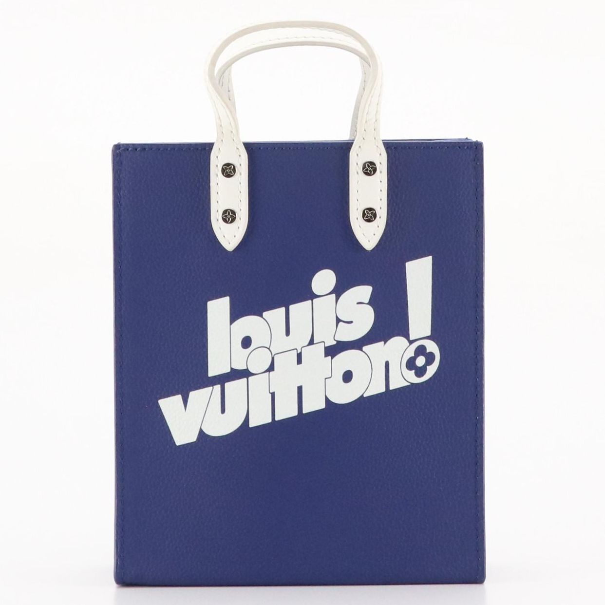 Louis Vuitton XS Everyday Sac Plat Two-Way Tote in Blue and White Calf Leather