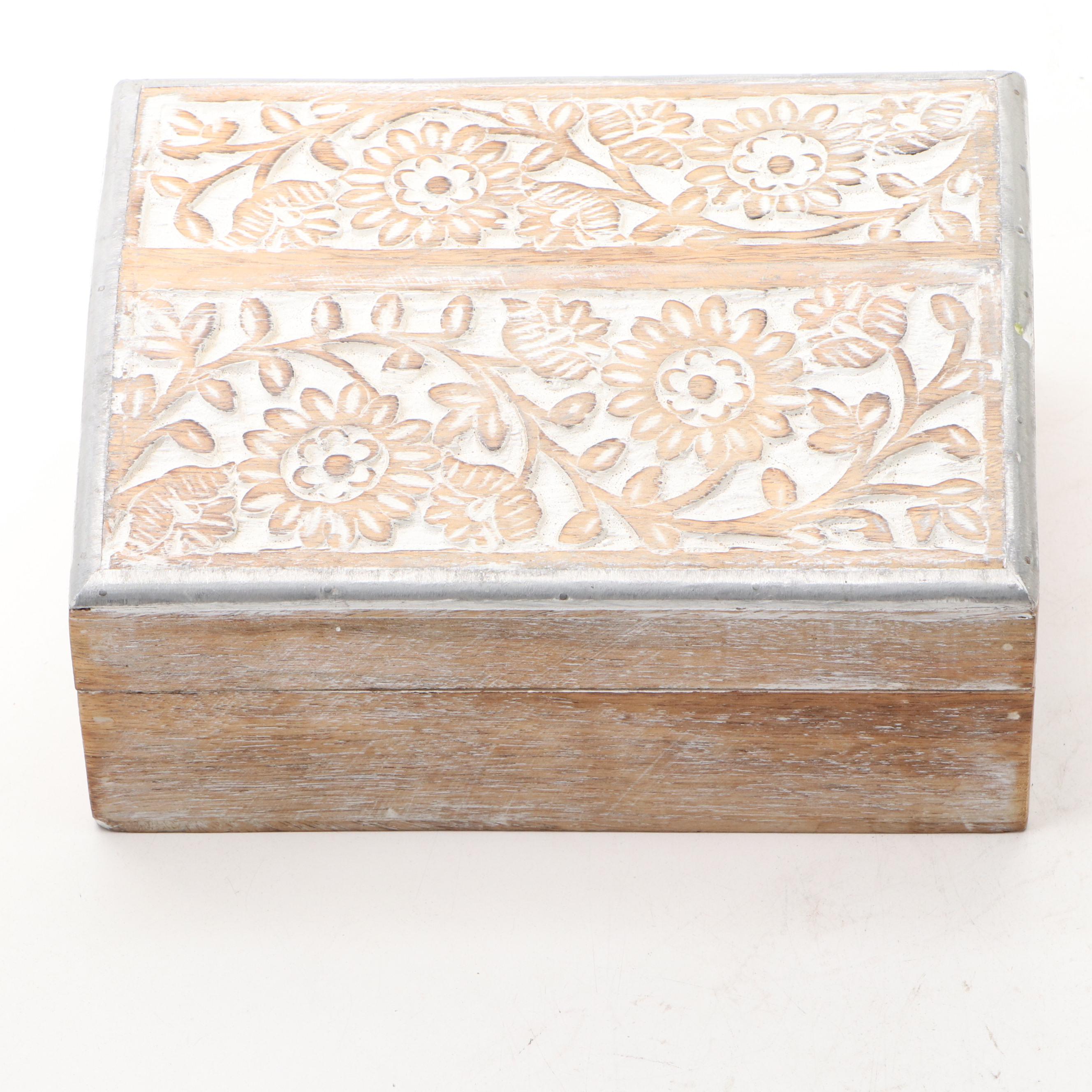 Distressed Wooden Botanical Box