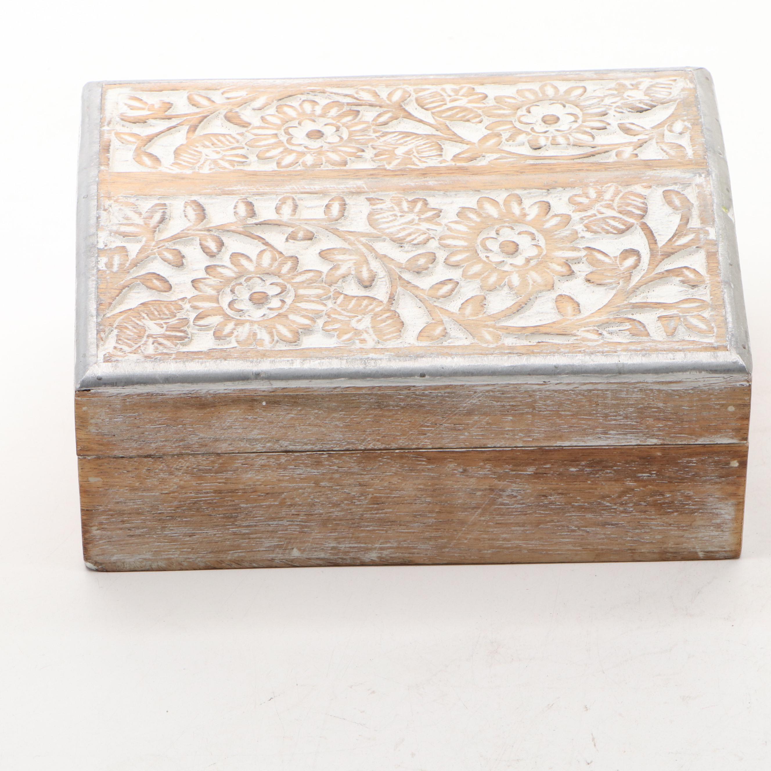 Distressed Wooden Botanical Box
