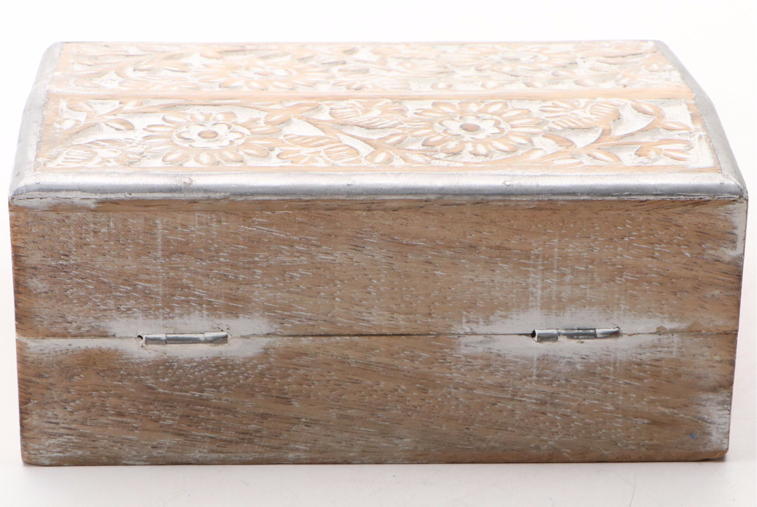 Distressed Wooden Botanical Box