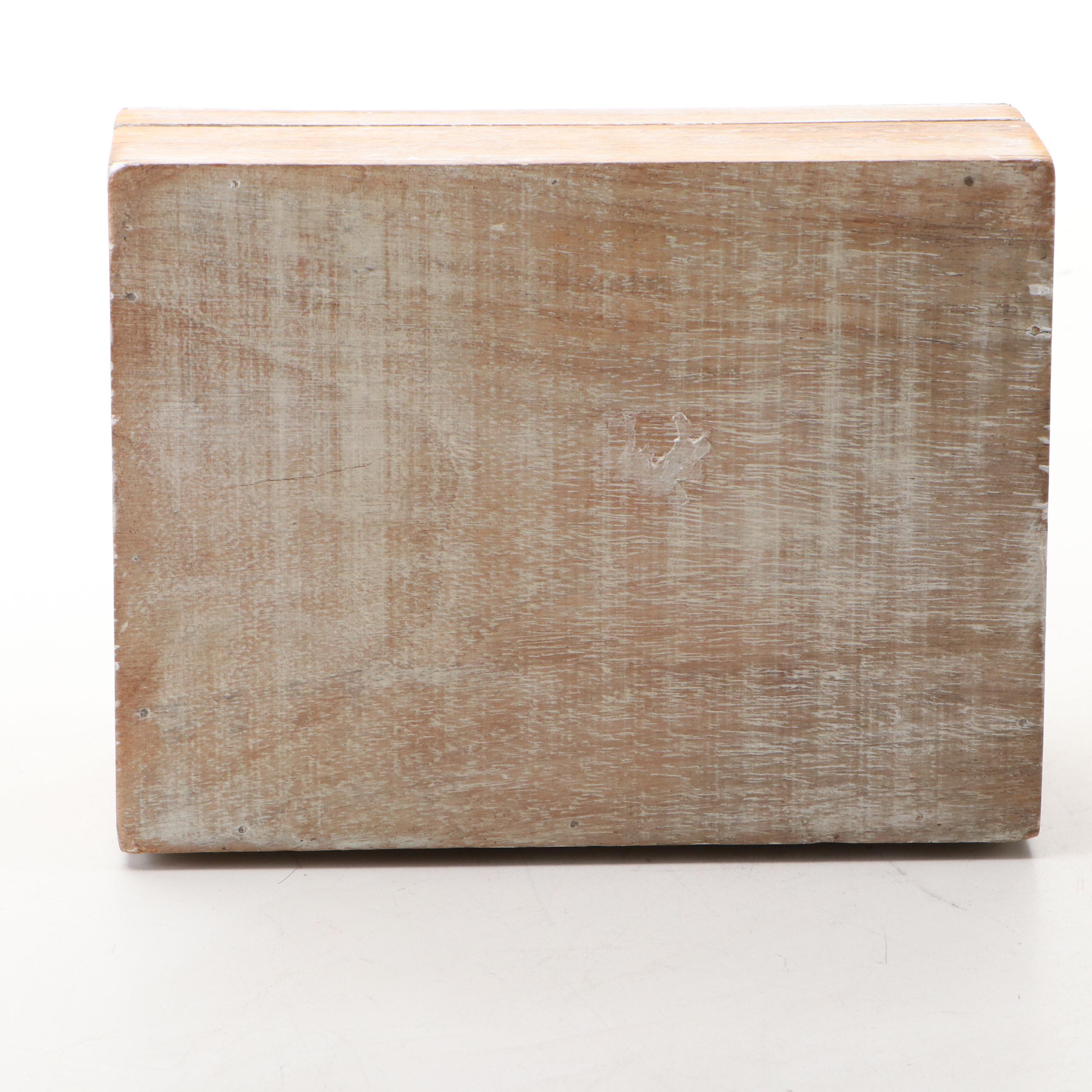 Distressed Wooden Botanical Box